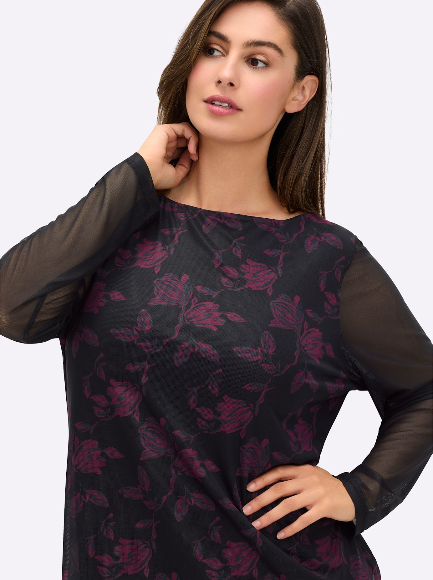 Sheego Langarmshirt »Langarm-Shirt«, (1 tlg.)