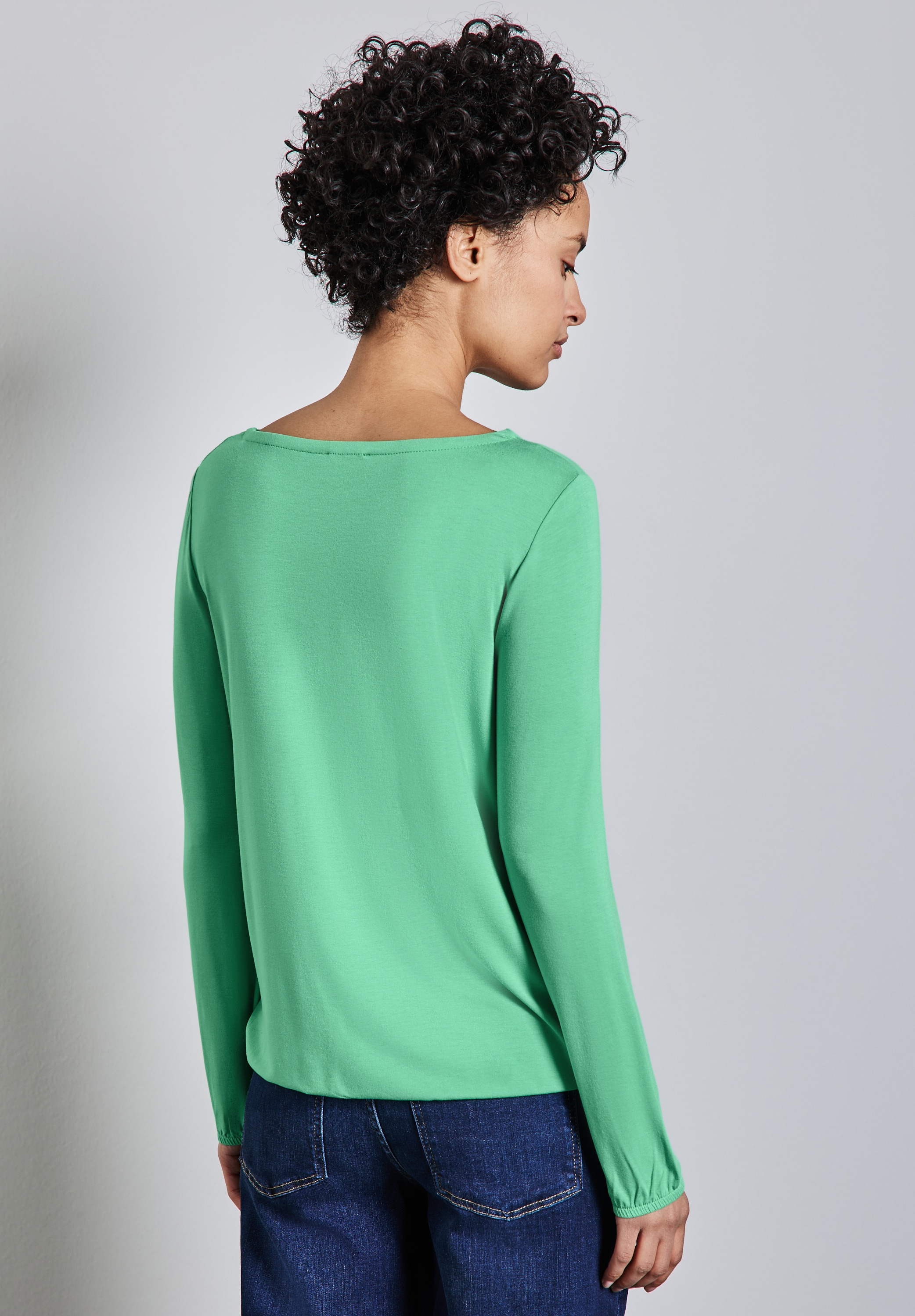 STREET ONE Langarmshirt, mit U-Boot-Ausschnitt