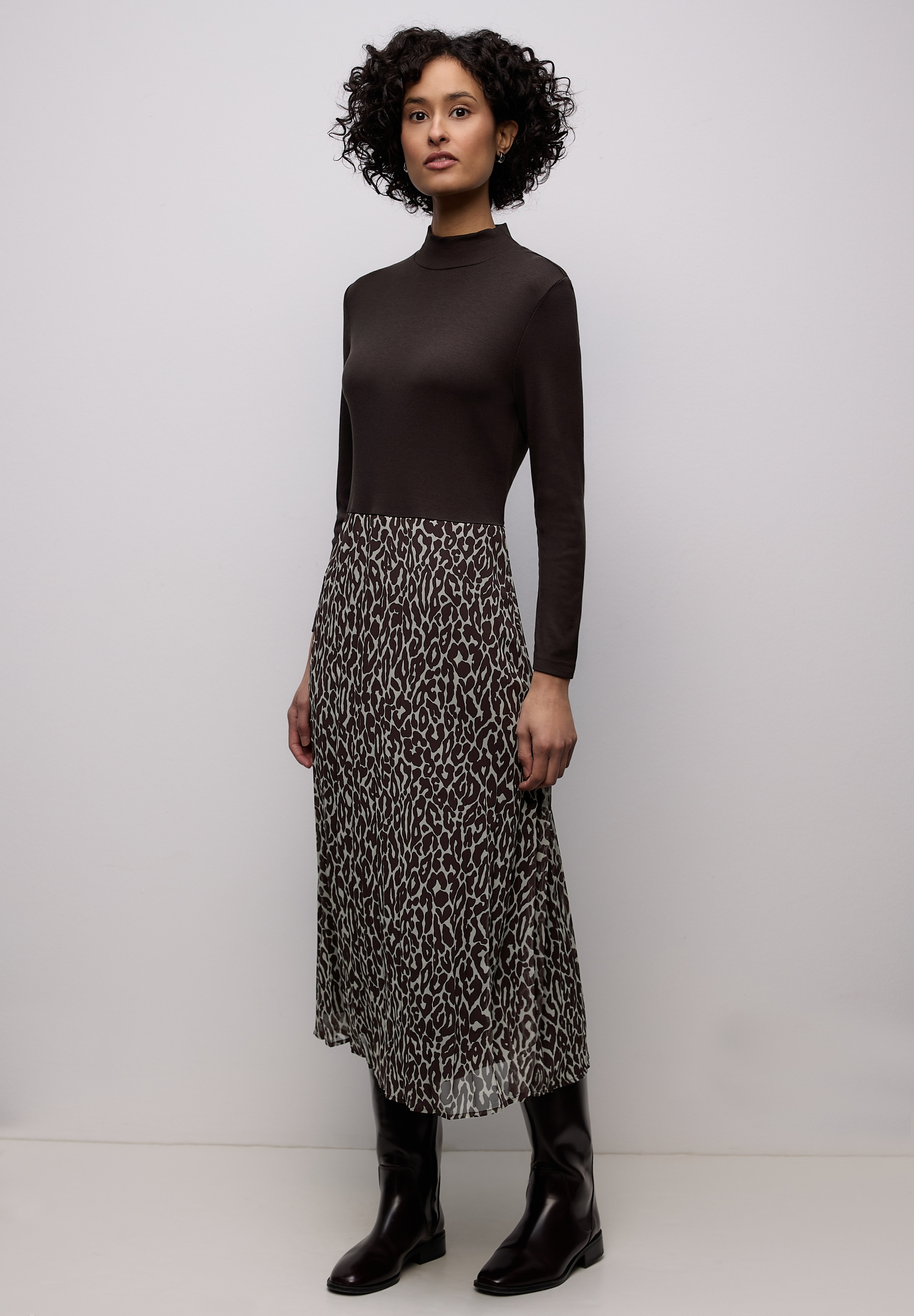 STREET ONE Midikleid Ohne Taschen mit plissiertem Rockteil günstig online kaufen