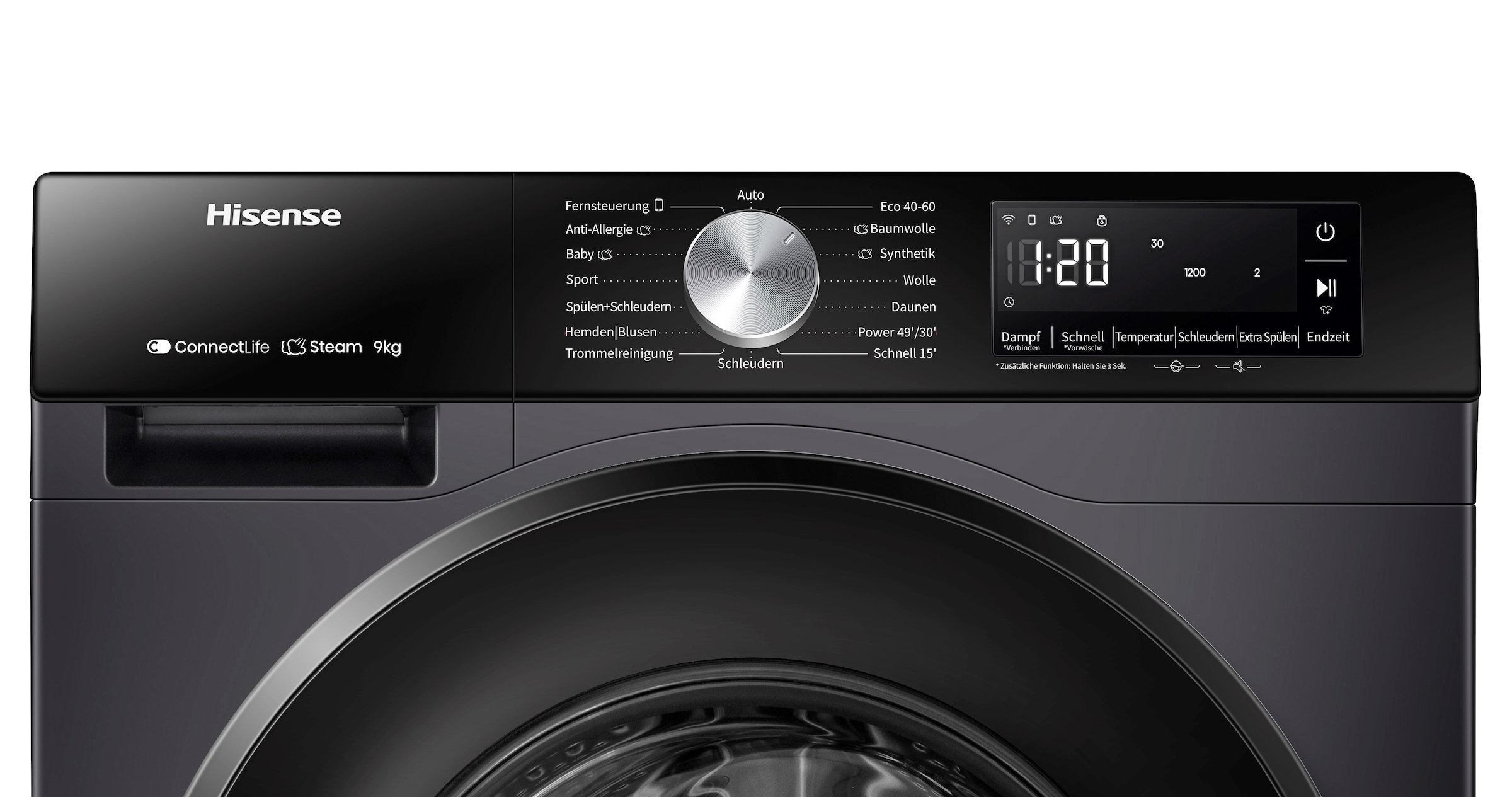 Hisense Waschmaschine »WF3S9043BB3«, 9 kg, 1400 U/min, Wifi-ConnectLife