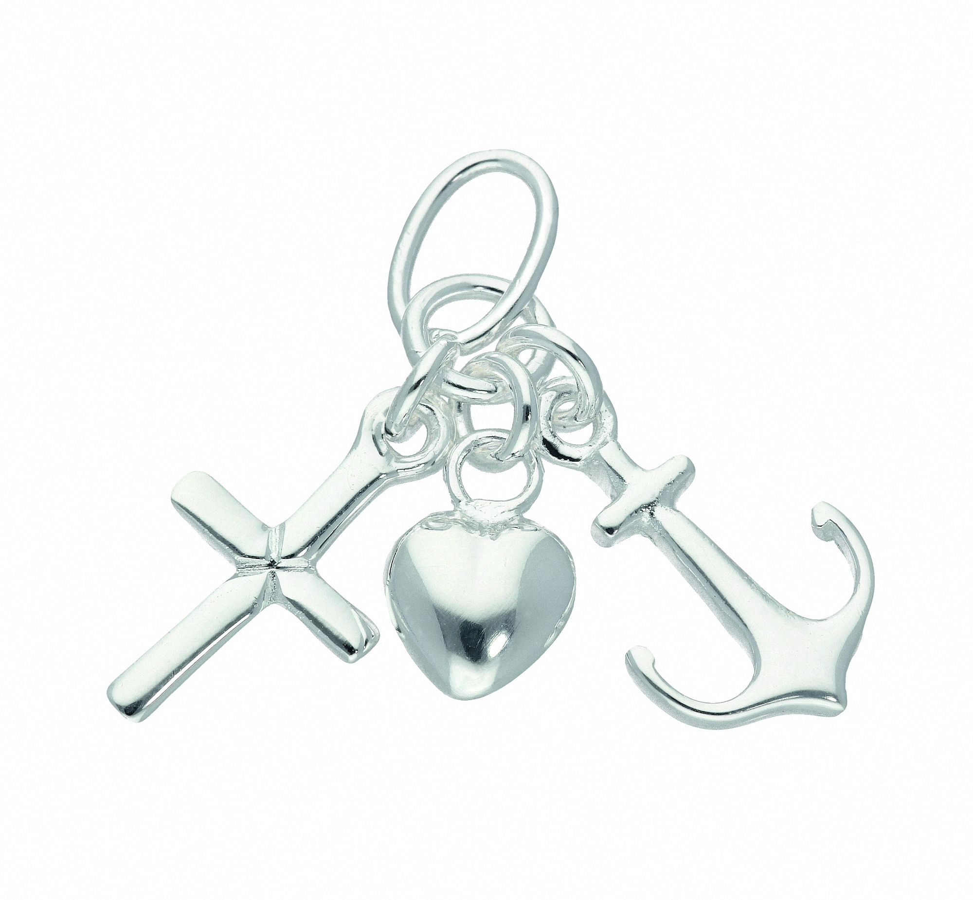 | - Anhänger Halskette bestellen »925 mit Anhänger BAUR Set Adelia´s Glaube-Liebe-Hoffnung«, Schmuckset Silber Kette mit