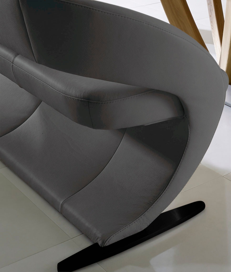 K+W Wave Upholstered Bench Grey 204cm 3