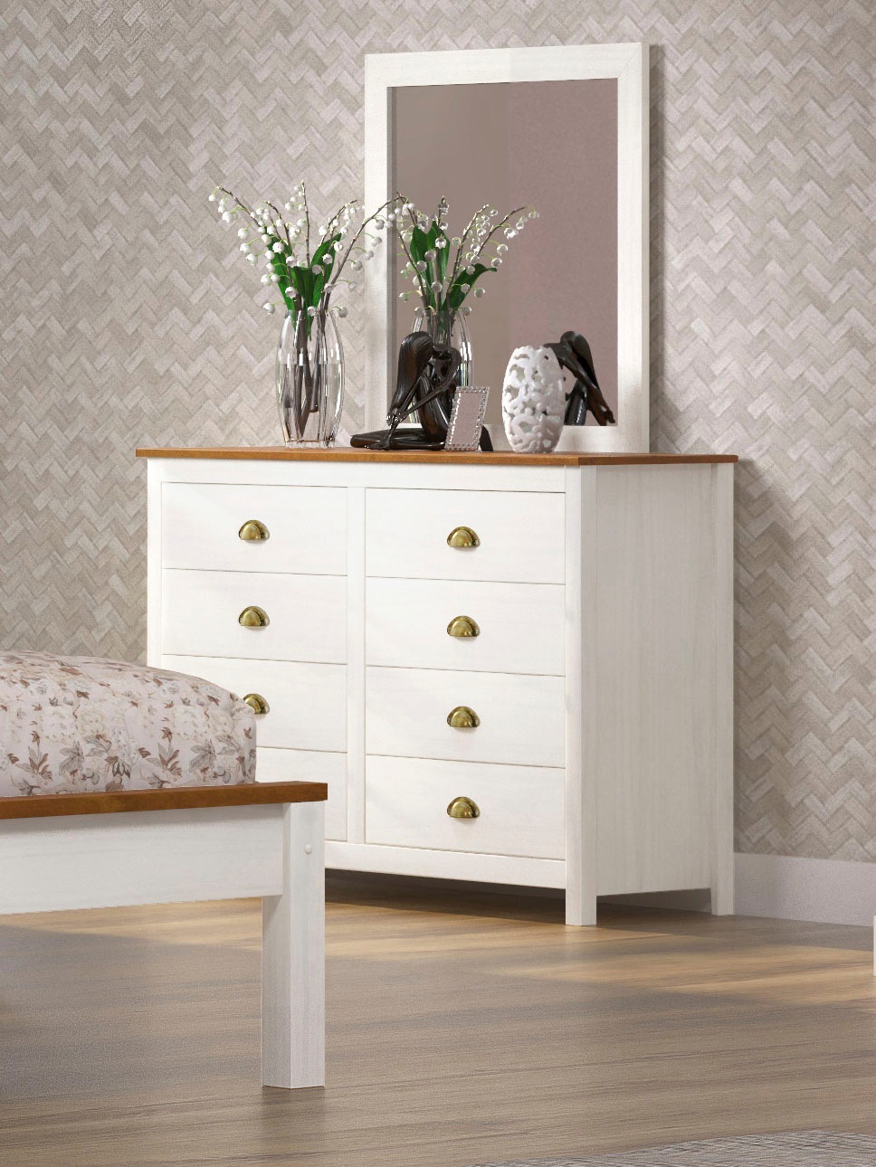 Thumbnail - Möbilia Schubkastenkommode "Salgen" im Landhaus-Stil