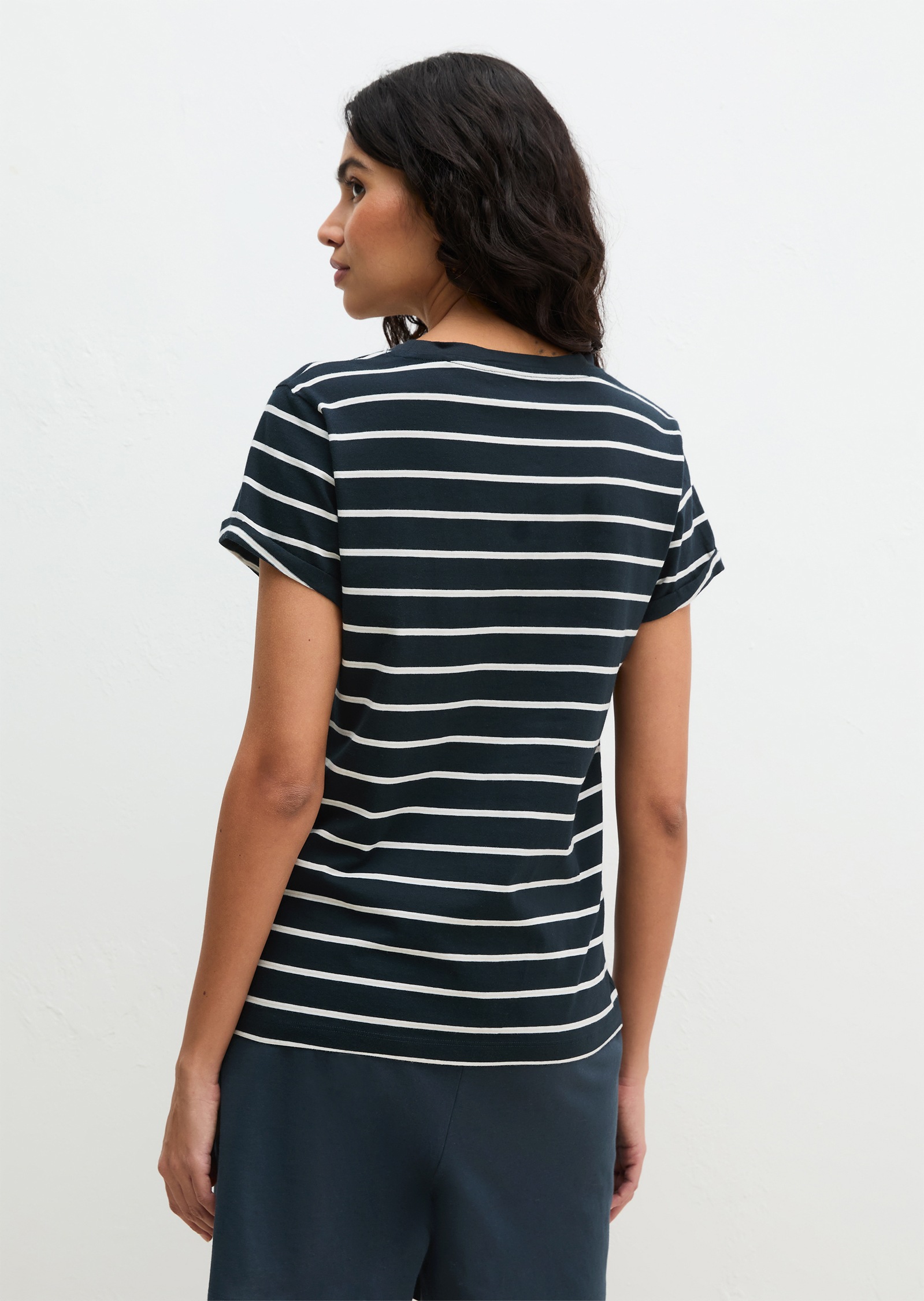 Thumbnail - Marc OPolo Shorty "Mix N Match Cotton Pyjama Set Short" 2tlg., 2 tlg. mit Streifen, Gummizug, Bindeband und seitlichen T...