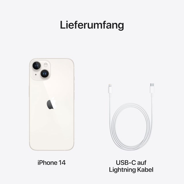 Apple Smartphone »iPhone 14 256GB«, midnight, 15,4 cm/6,1 Zoll, 256 GB  Speicherplatz, 12 MP Kamera | BAUR