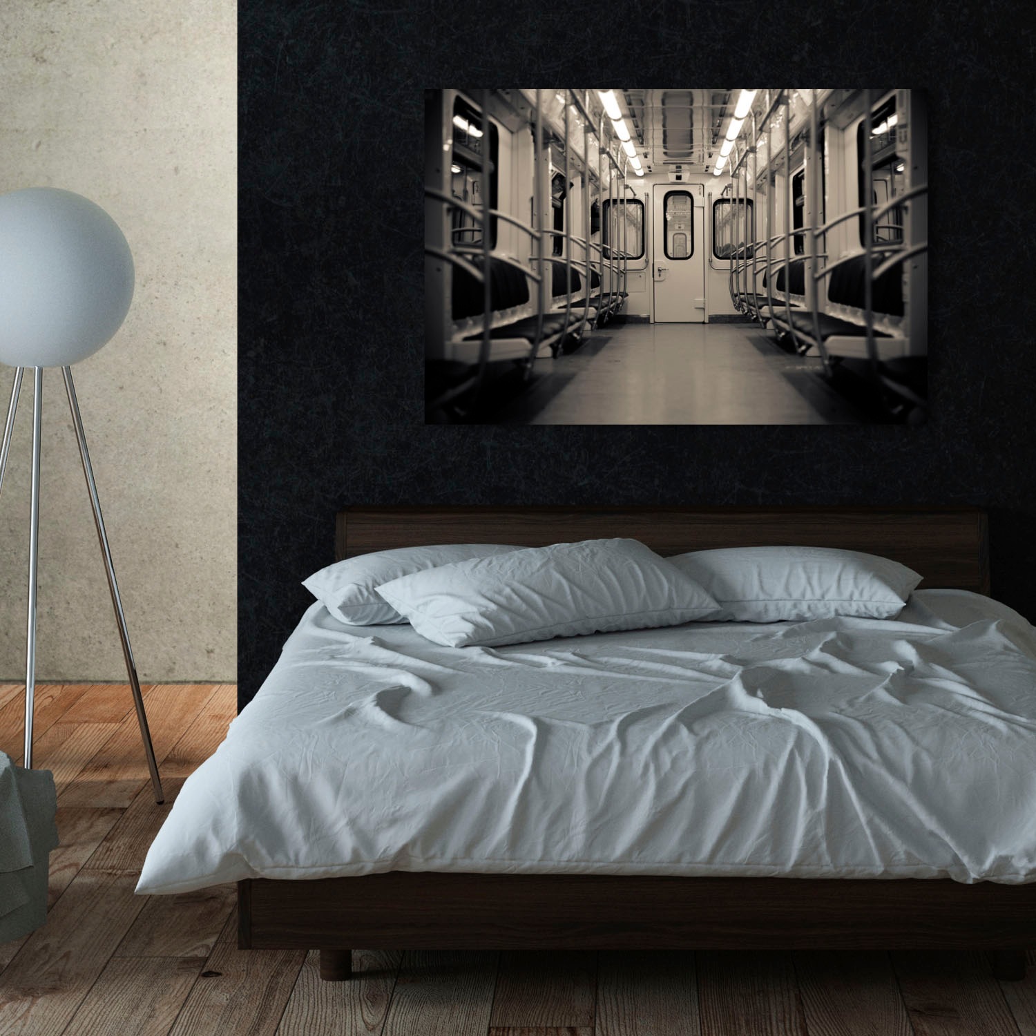 queence Acrylglasbild "Zug von innen" Kunst  Zugbilder  Züge Fine Art-Print günstig online kaufen