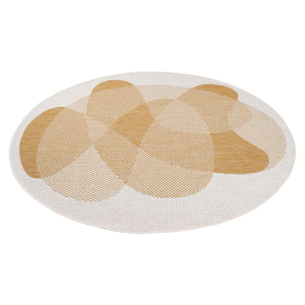 Carpet City Outdoorteppich »DUO RUG 5835«, rund, 5 mm Höhe, Wendeteppich Wetterfest In- & Outdoor, Balkon, Terrasse, Wohnzimmer