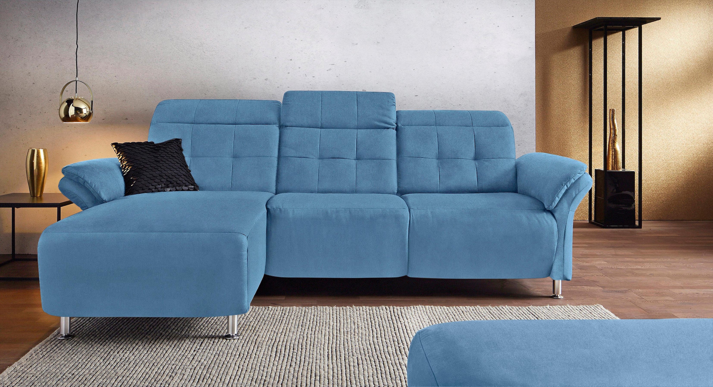 Home affaire Ecksofa "Manhattan L-Form" 2 Sitze mit elektrischer Relaxfunkt günstig online kaufen