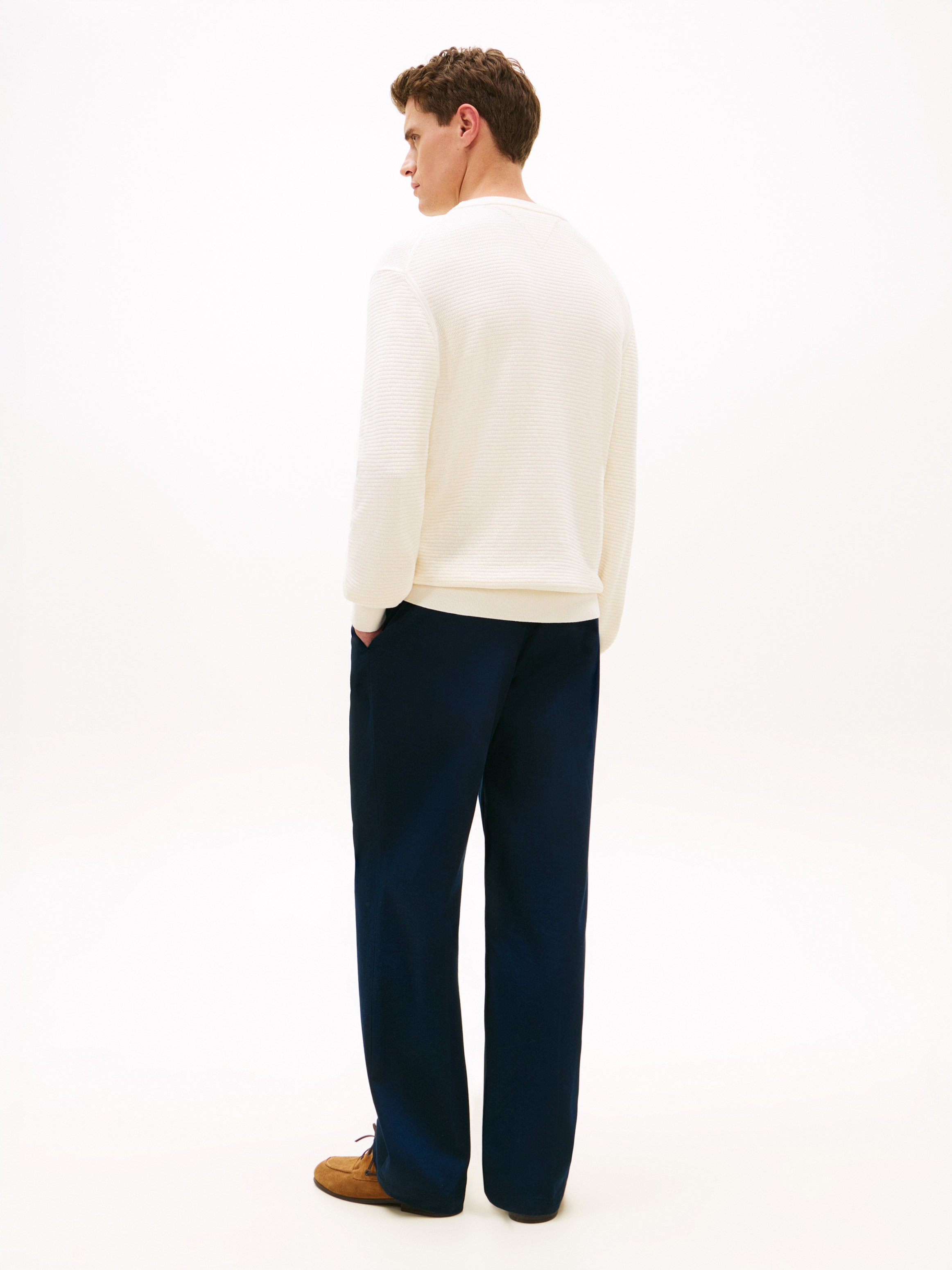 Tommy Hilfiger Strickpullover »SEASONAL STRUCTURE CREW NECK« strukturiert