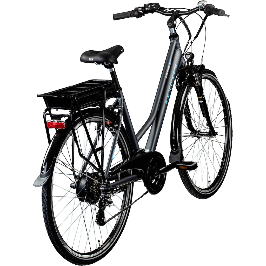 Zündapp E-Bike »Green 7.7 Damen«, 21 Gang, Shimano, Altus RD-M310, Heckmotor 250 W