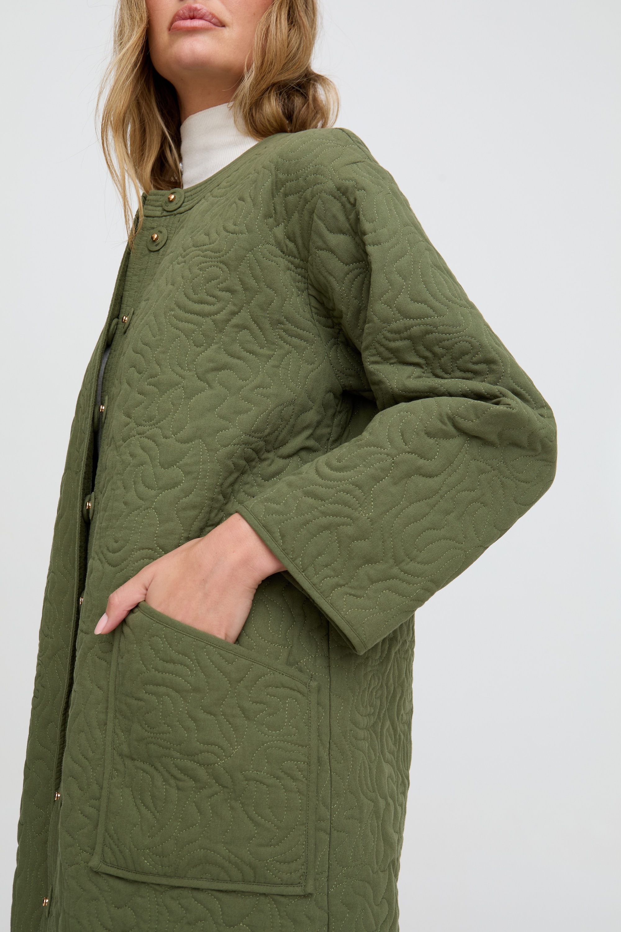 RAFFYA Langmantel "Heidi Quilted Coat Damen" günstig online kaufen