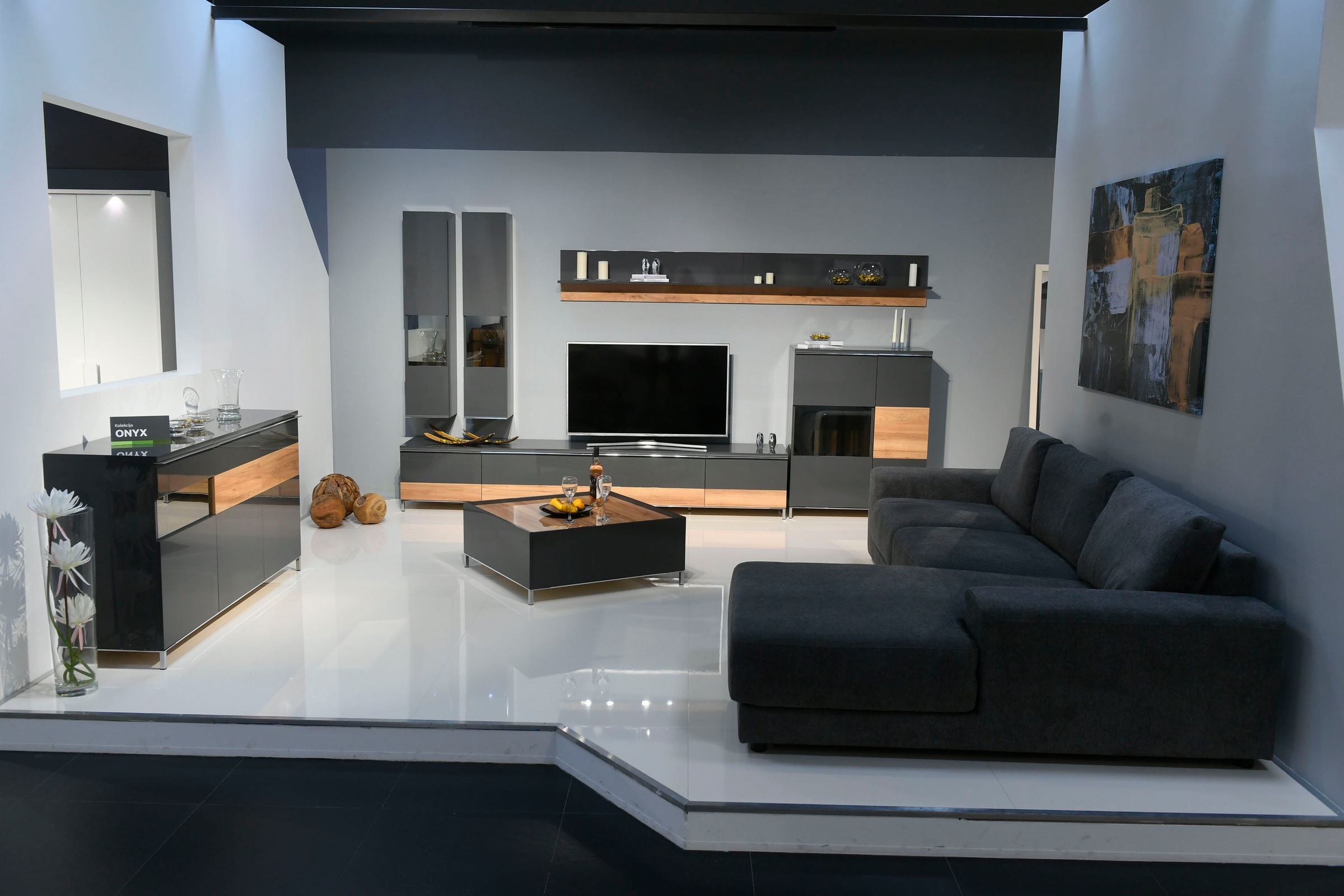 Places of Style Vitrine »Onyx«, mit Soft-Close-Funktion | BAUR