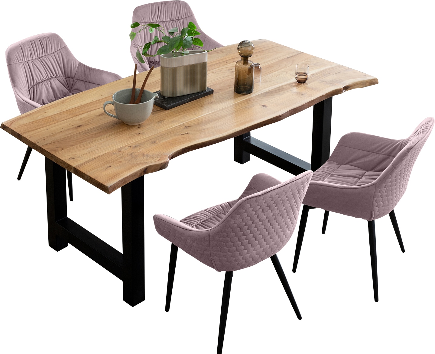 SalesFever Essgruppe, (Set, 5 tlg.), Massivholz geölt und zweifach gewachst