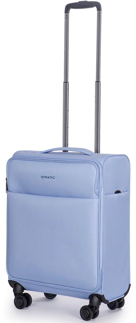 Stratic Weichgepäck-Trolley »Stratic Light + S, light blue«, 4 Rollen, Handgepäck Reisekoffer Reisegepäck TSA-Zahlenschloss