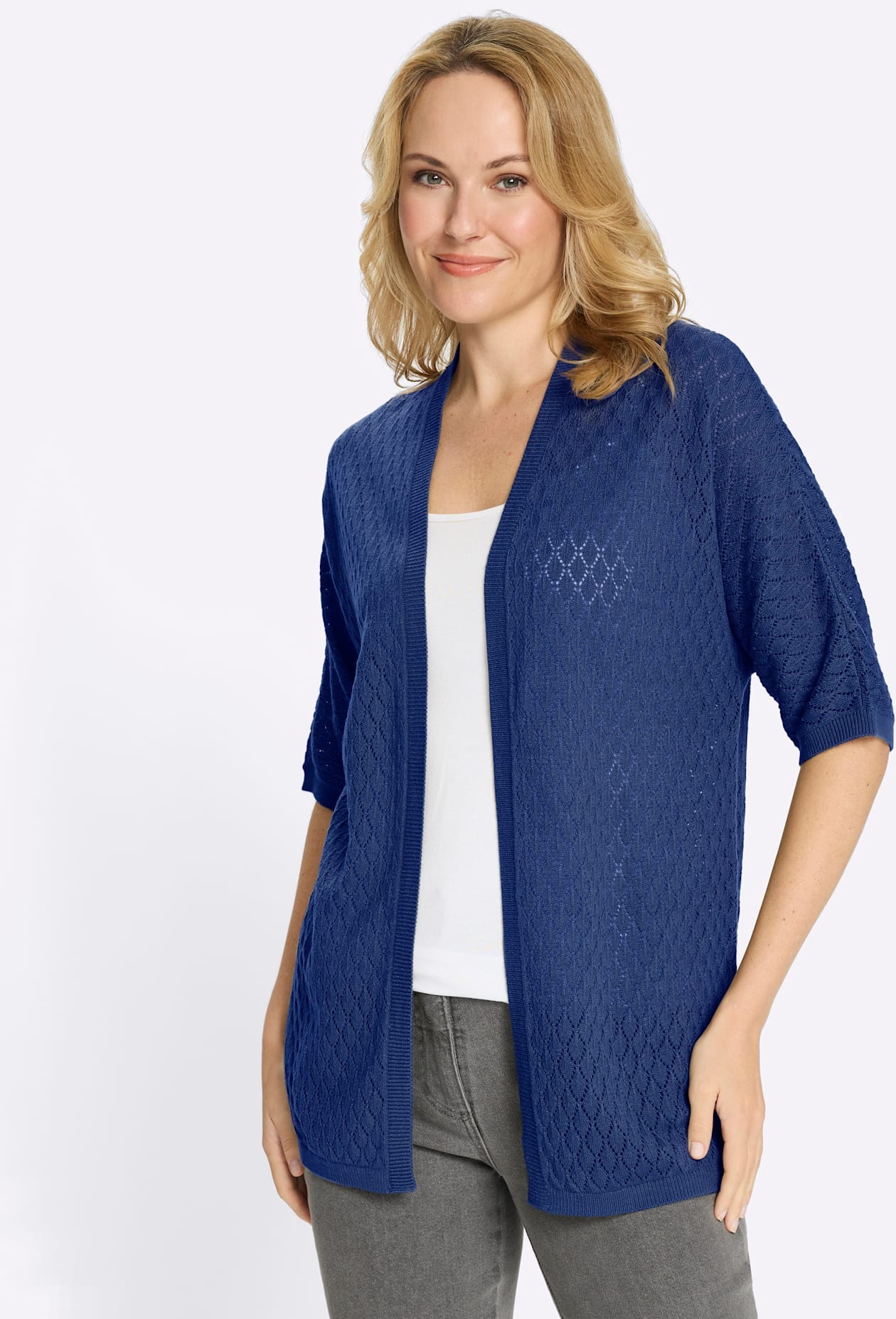 Classic Basics Ajourstrickjacke günstig online kaufen