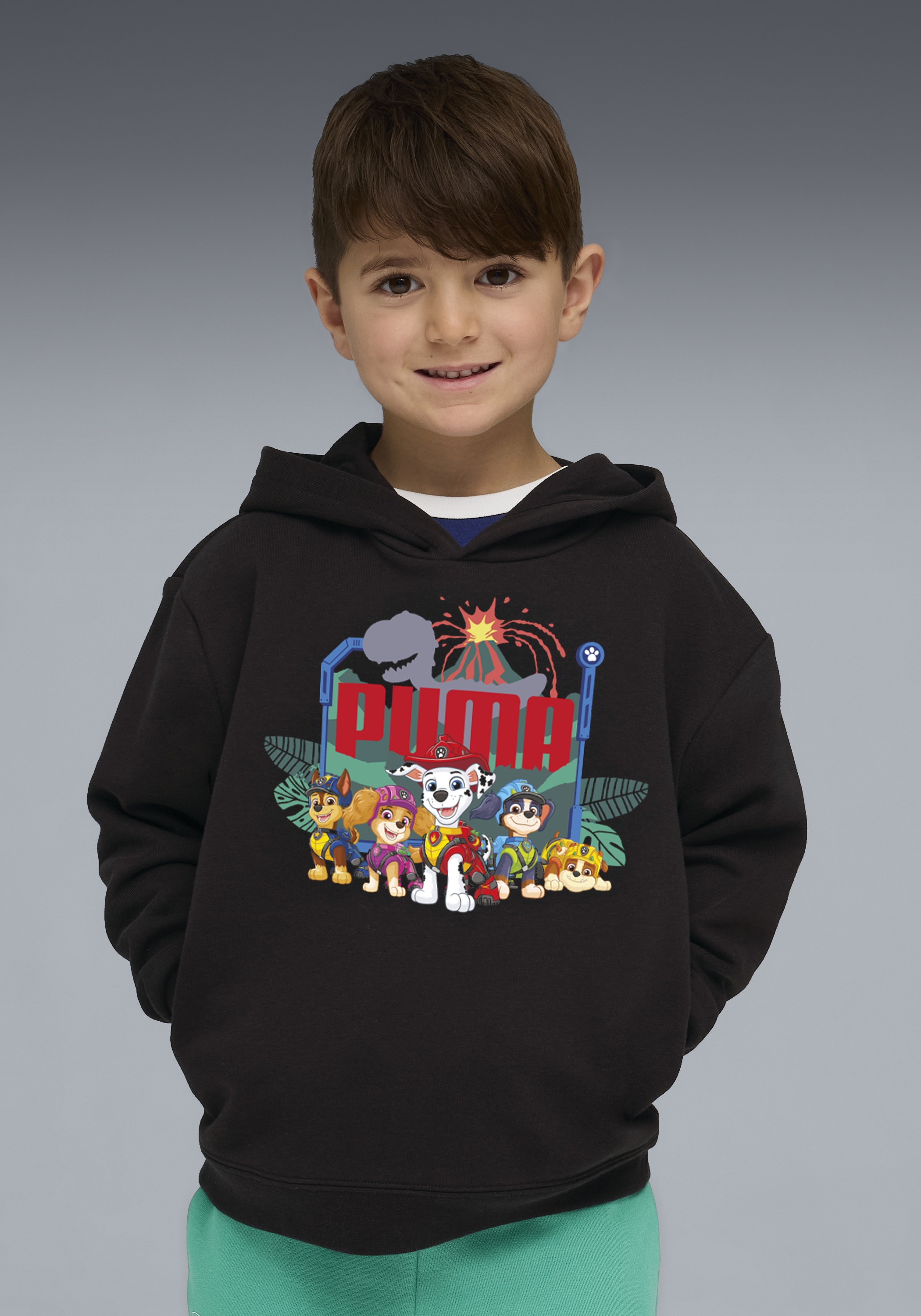 PUMA Kapuzensweatshirt "X PAW PATROL GRAPHIC HOODIE TR", für Kinder, Regular Fit, mit Kapuze, mit Kängurutasche