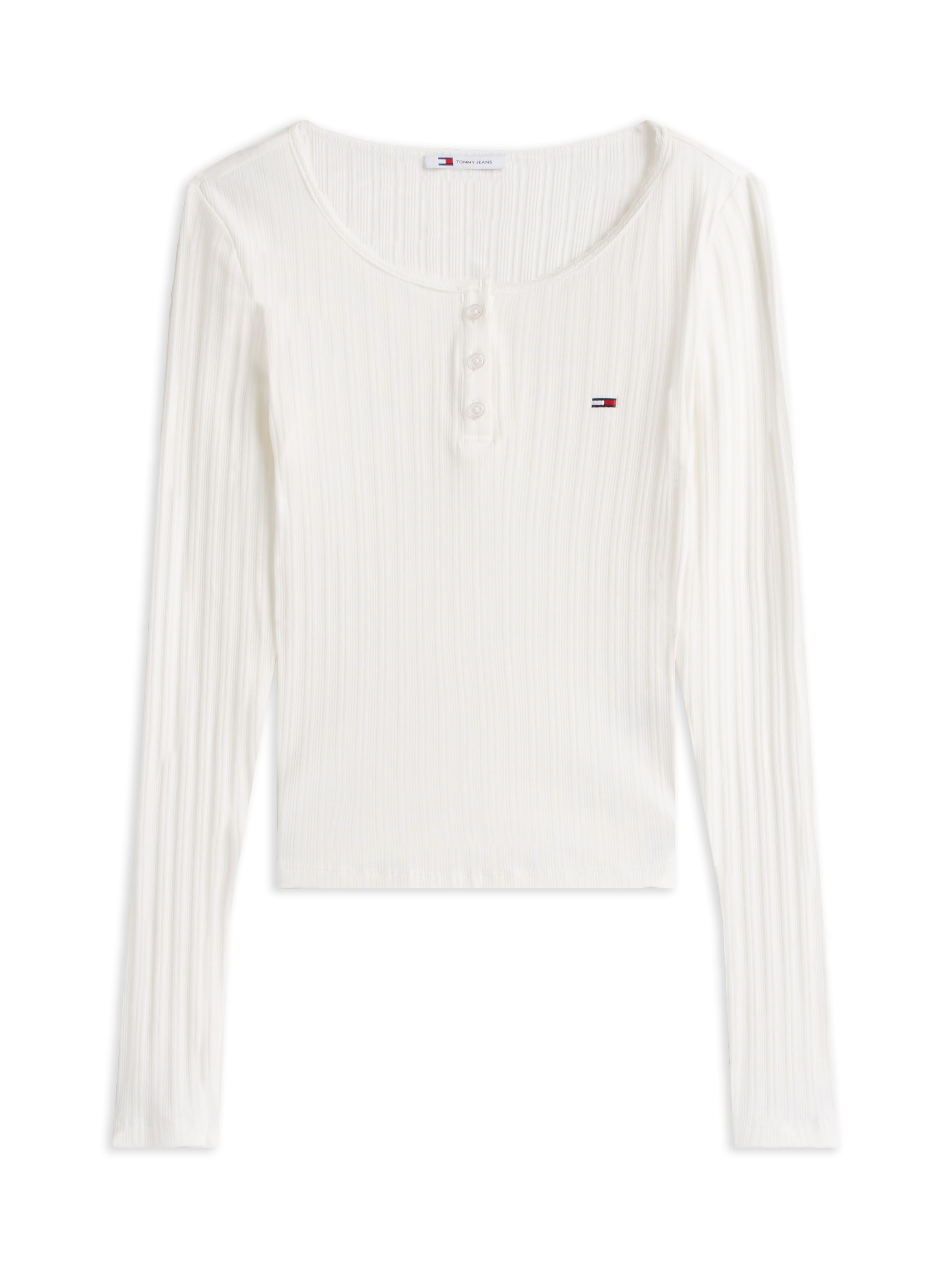Tommy Jeans Langarmshirt »TJW SLIM SH IRREGULAR RIB LS«, in gerippter Struktur
