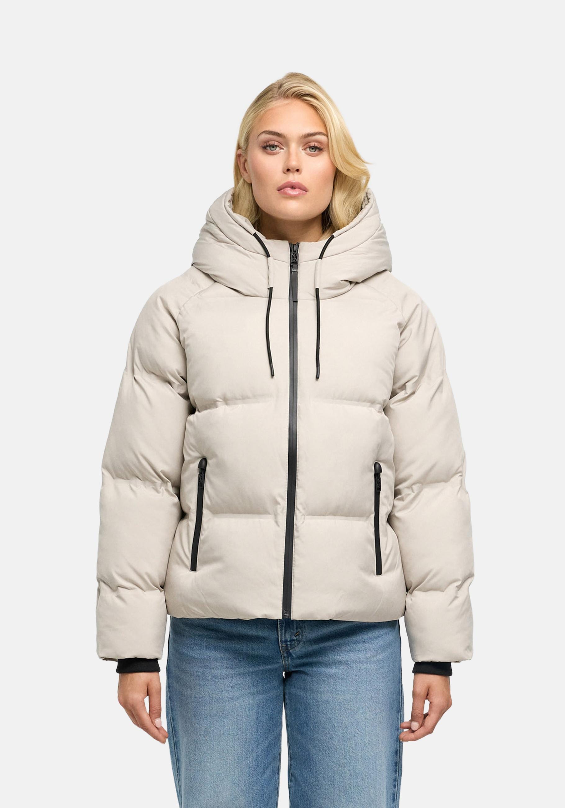 Navahoo Winterjacke "Petit-Puffy 14" mit Kapuze Damen Jacke mit verschweißter Steppung
