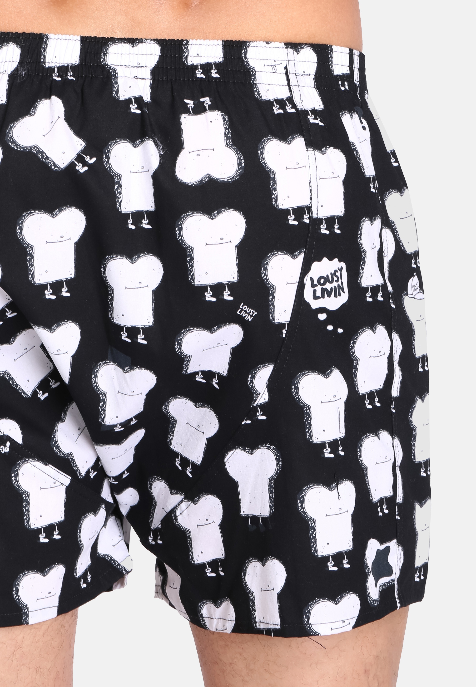 Lousy Livin Boxershorts »Toast Zitrone«, mit coolen Comic-Motiven