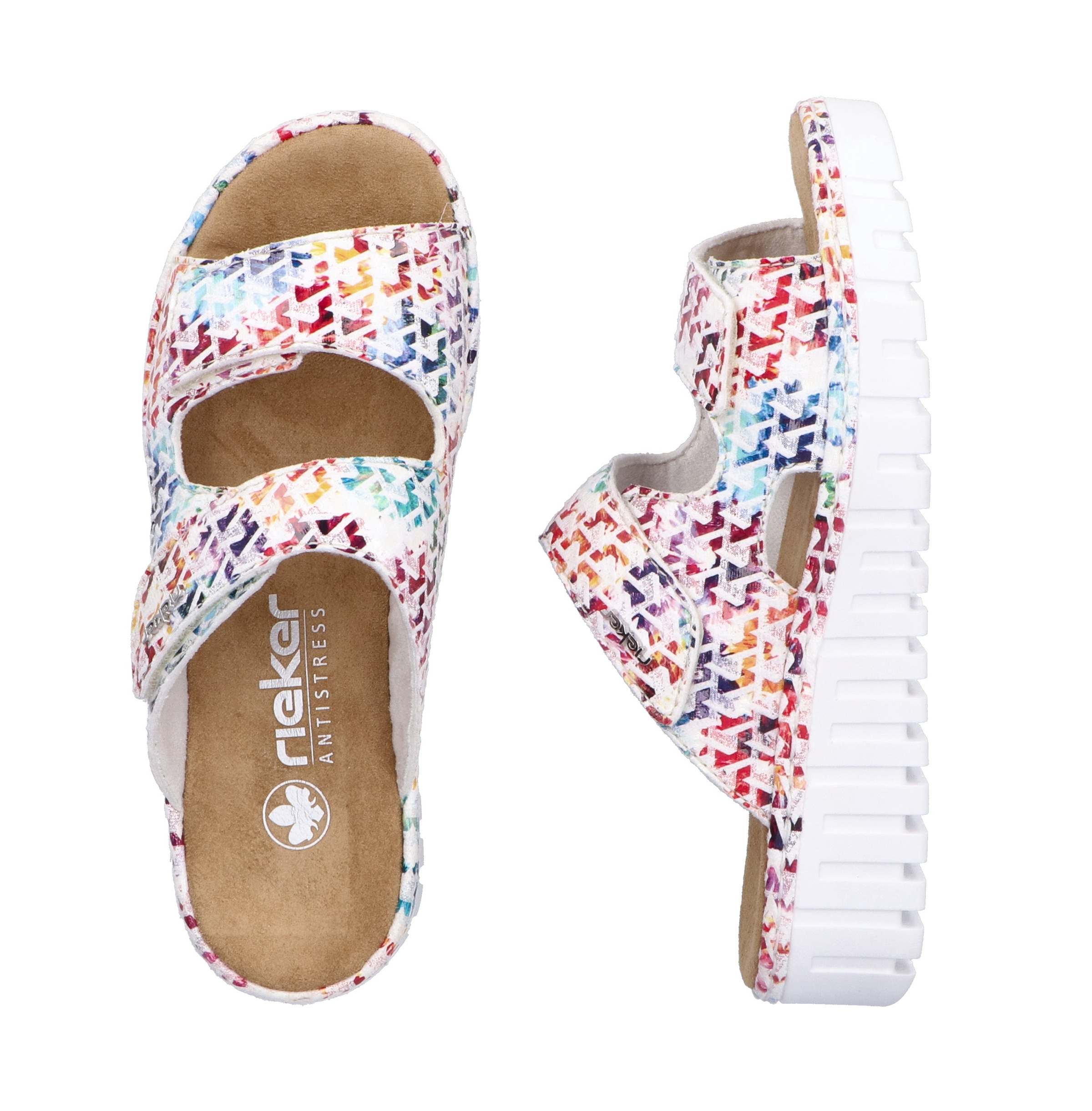 Rieker Women's Mule White Multi 39 3