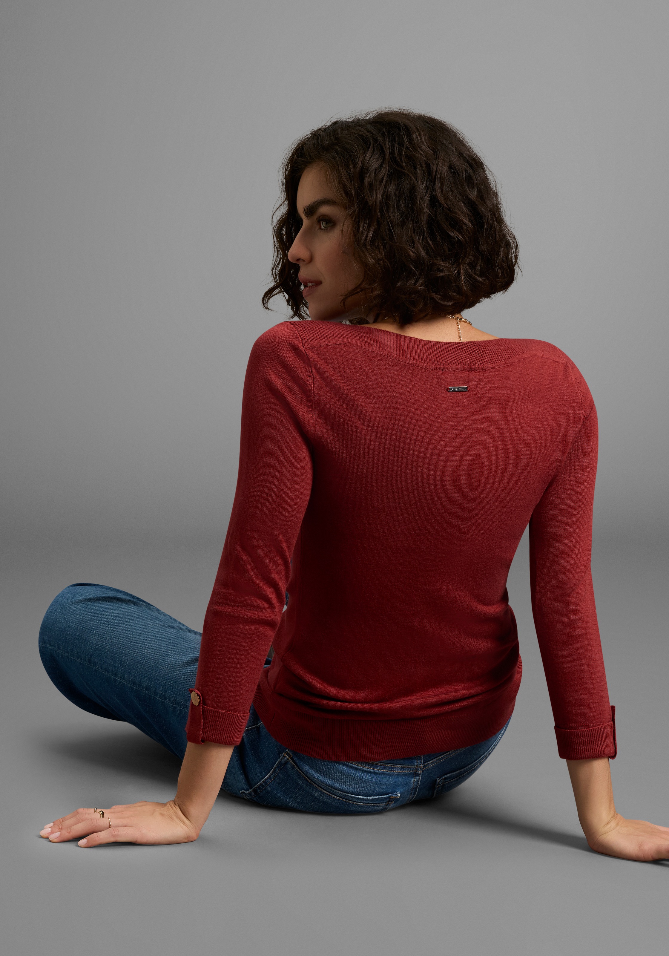 Laura Scott 3/4 Arm-Pullover, mit Knopfdetails - NEUE KOLLEKTION günstig online kaufen