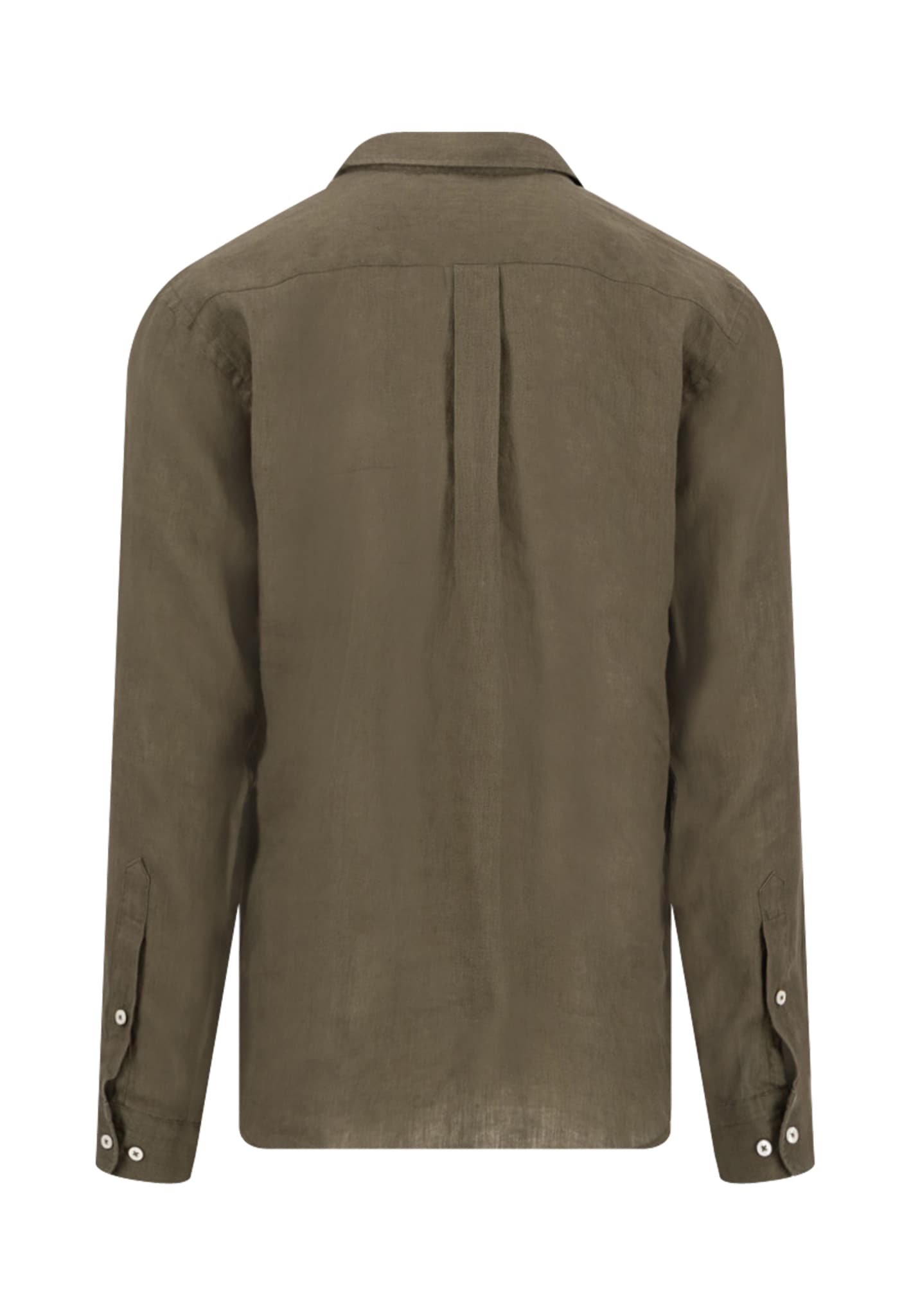 FYNCH-HATTON Leinenhemd mit Logo Stickerei