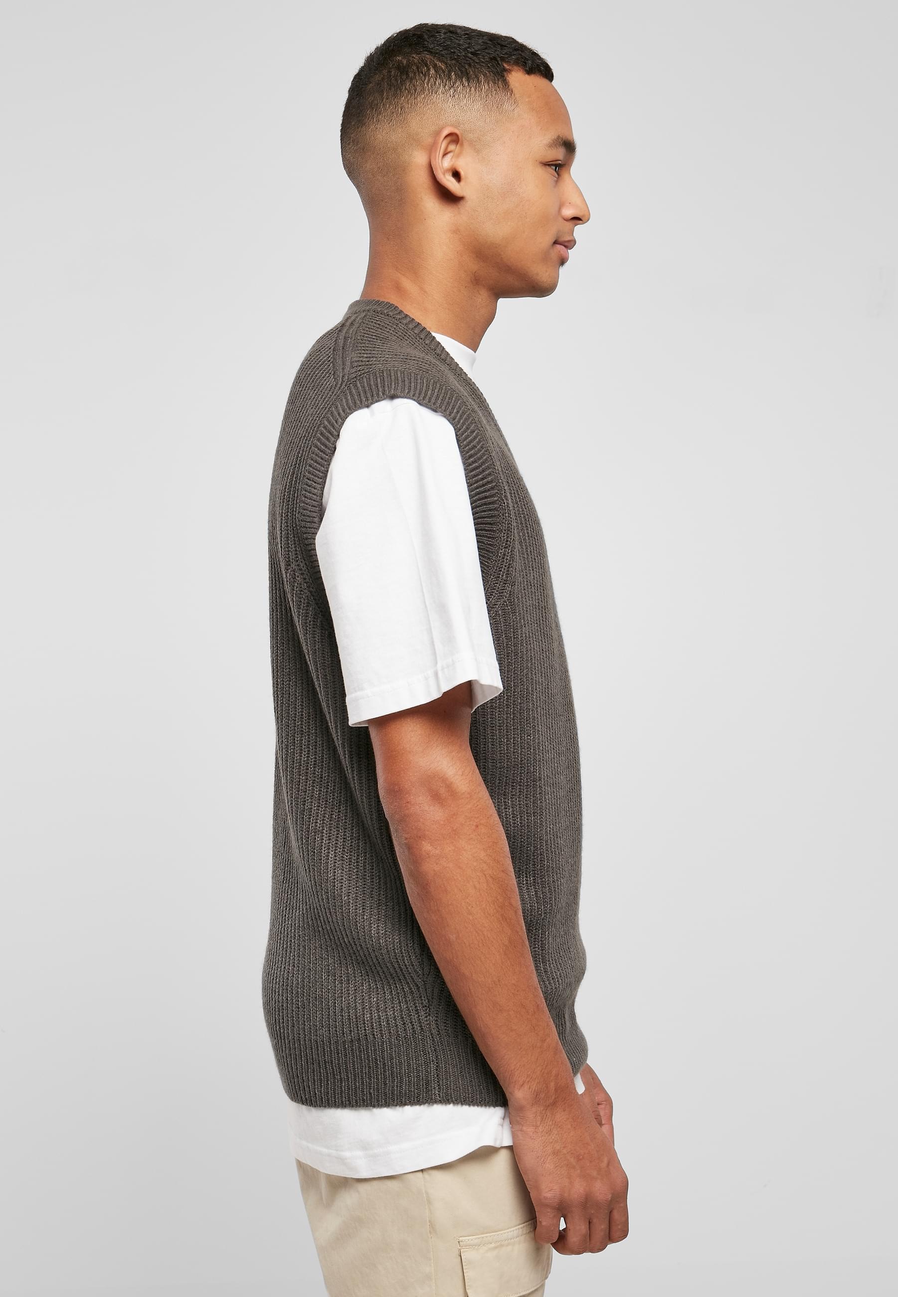 URBAN CLASSICS Rundhalspullover »Urban Classics Herren Knit Slipover«