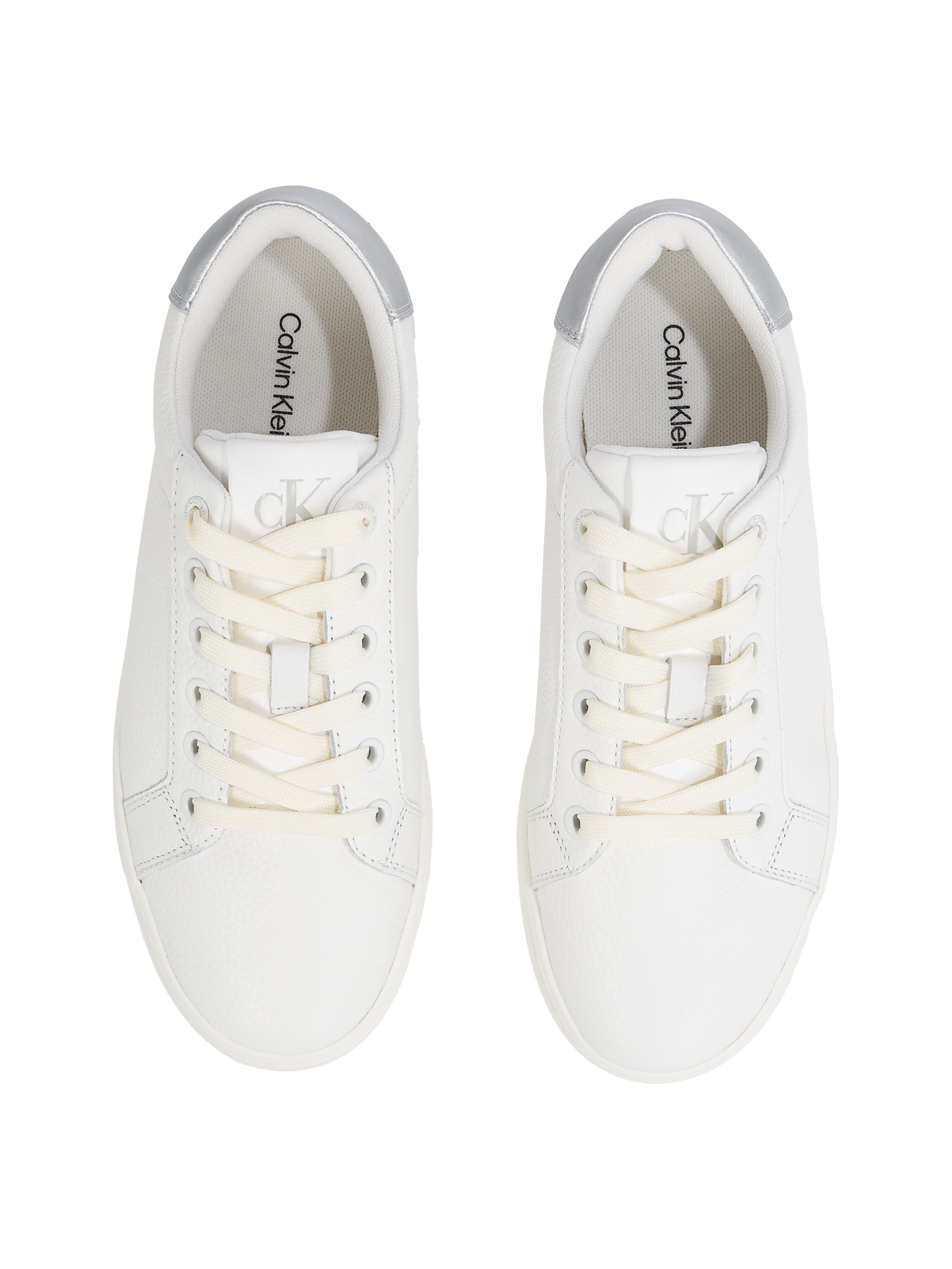 Calvin Klein Jeans Plateausneaker »CLASSIC CUPSOLE LOW OHB«, Schnürschuh, Halbschuh, Freizeitschuh mit Kontrast an der Ferse