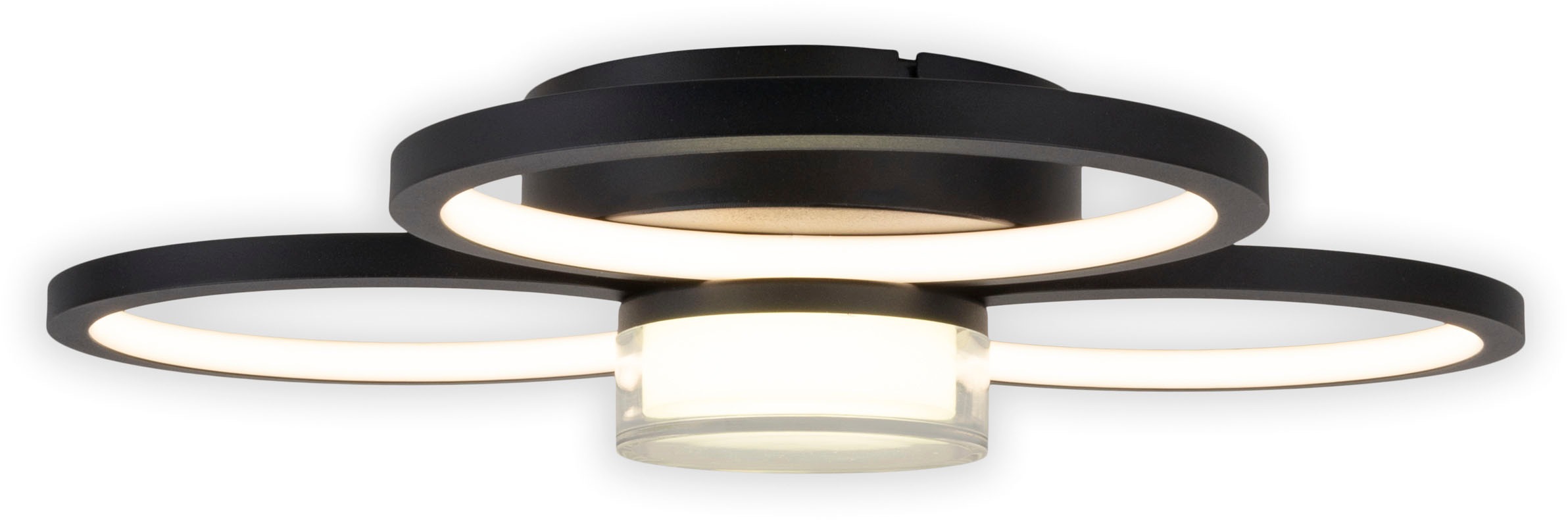 näve LED Deckenleuchte »Cimo«, 1 flammig, Leuchtmittel LED-Modul | LED wechselbar, stufenweise dimmbar per Wandschalter, Lichtfarbe warmweiß, schwarz