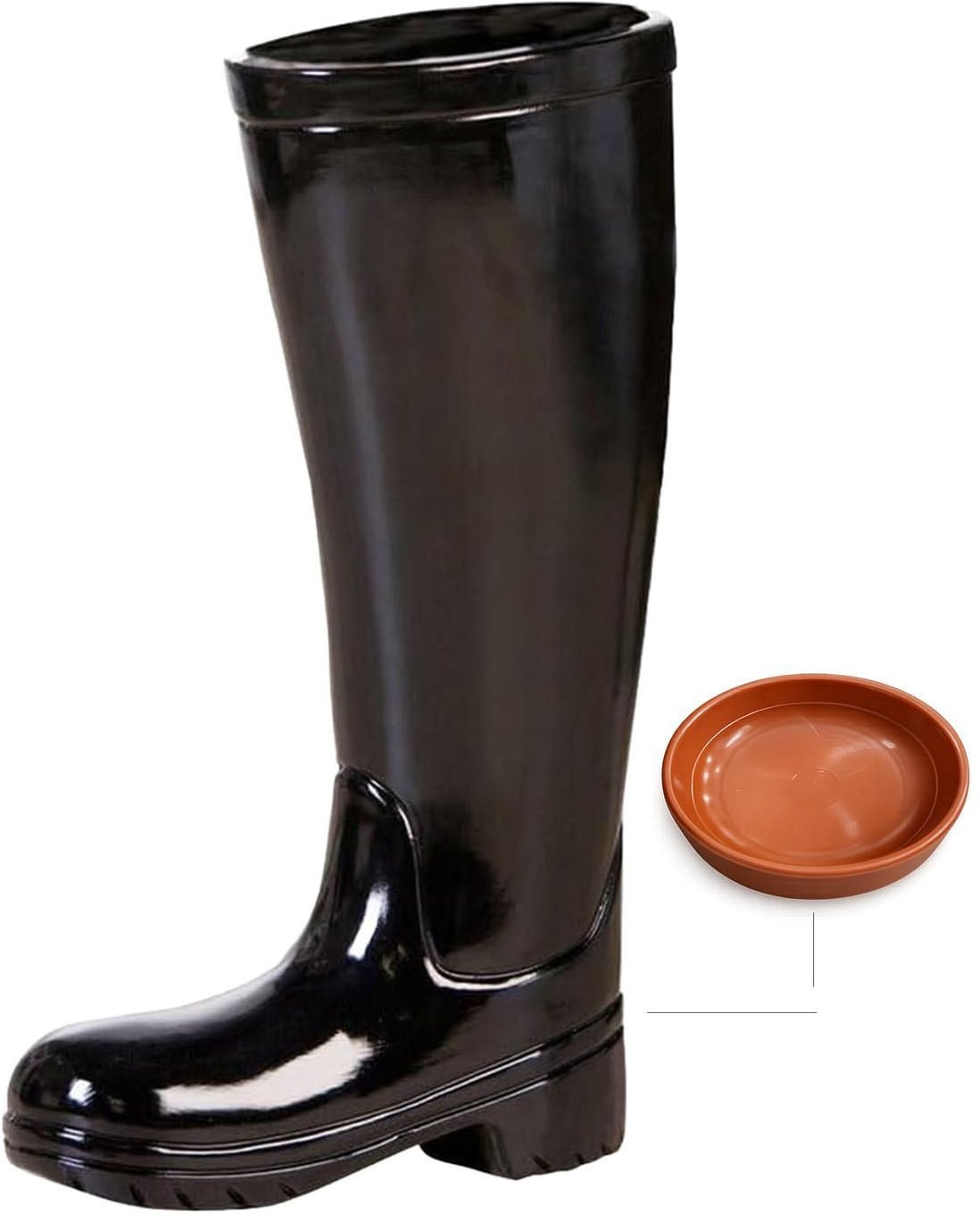 Casablanca by Gilde Schirmständer »Schirmständer Gummistiefel Stiefel schwarz H. 45 cm« Glasierte Keramik, europäische Fertigung, Regenschirmständer