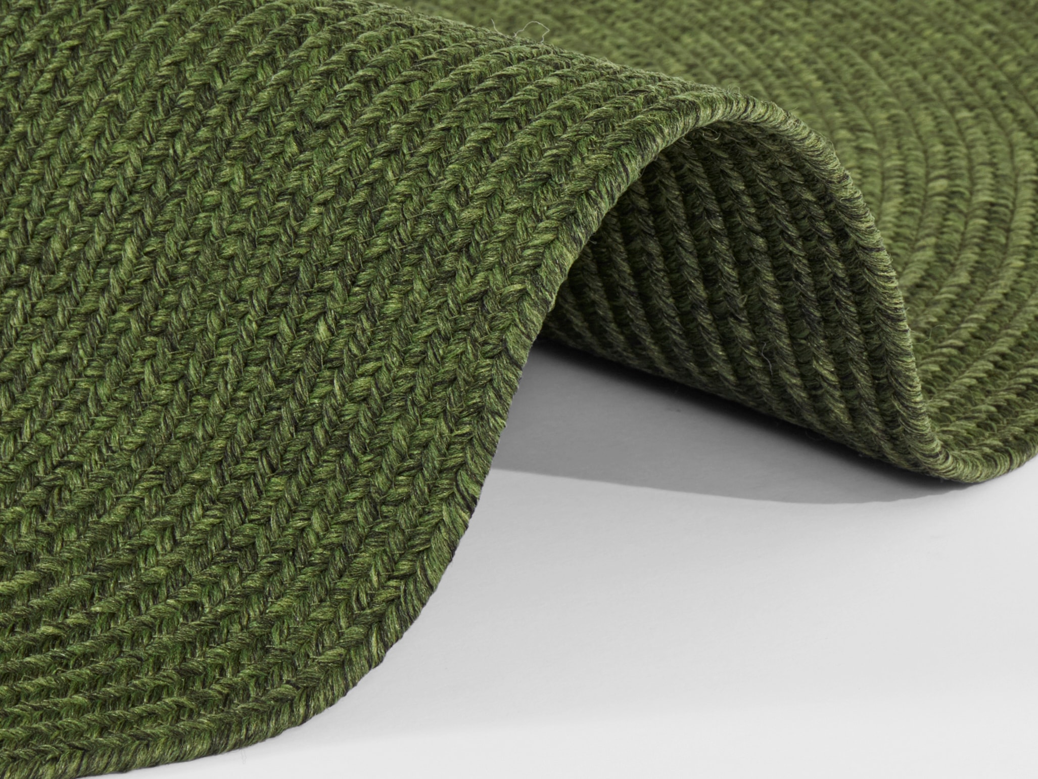 NORTHRUGS Teppich »Trenzado«, rund, 10 mm Höhe, In- & Outdoor, Handmade-Look, Gewebt, Wetterfest, Balkon, Wohnzimmer