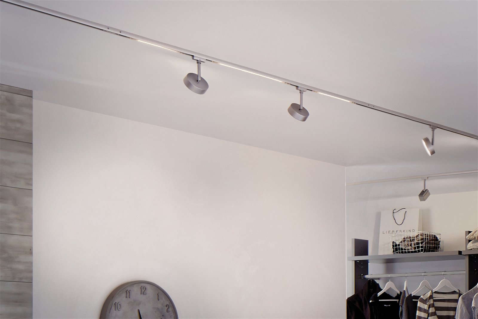 Paulmann Schienensystem-Leuchten »URail Schienenspot Circle Einzelspot 222lm 5,3W 2700K 230V Chrom matt«, dimmbar, Einzelspot