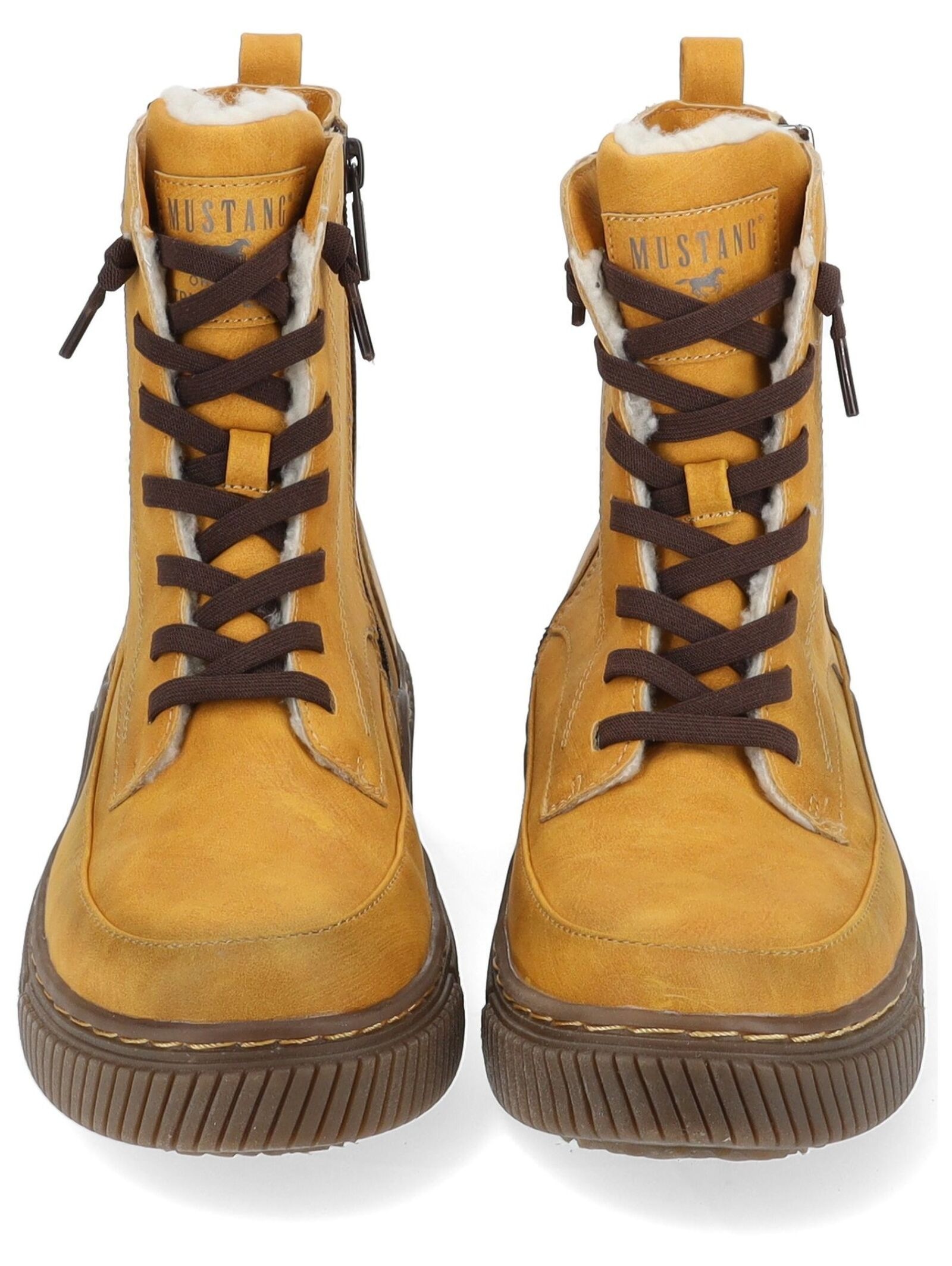Mustang Shoes Schnürstiefelette »Mustang Shoes Stiefelette Lederimitat«
