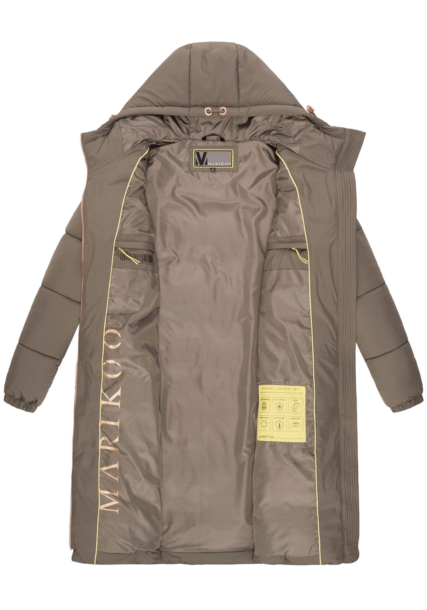 Marikoo Winterjacke »Nomadiaa«, Lange Damen Winterjacke
