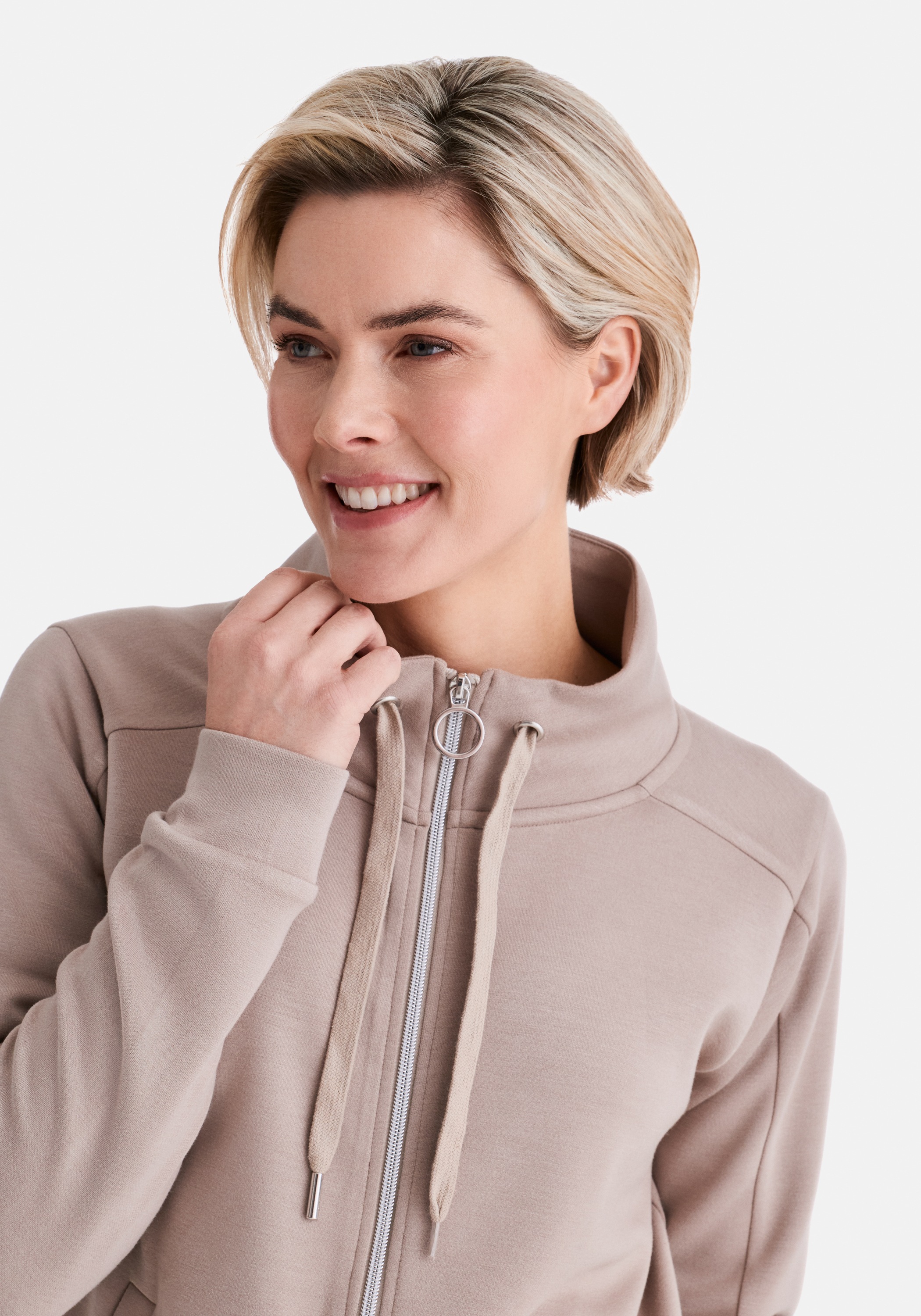 Thumbnail - STOOKER WOMEN Sweatjacke "JARA Basic Stretch Sweatjacke" Sweatjacke Regular Fit Moderner Casual-Look für Damen