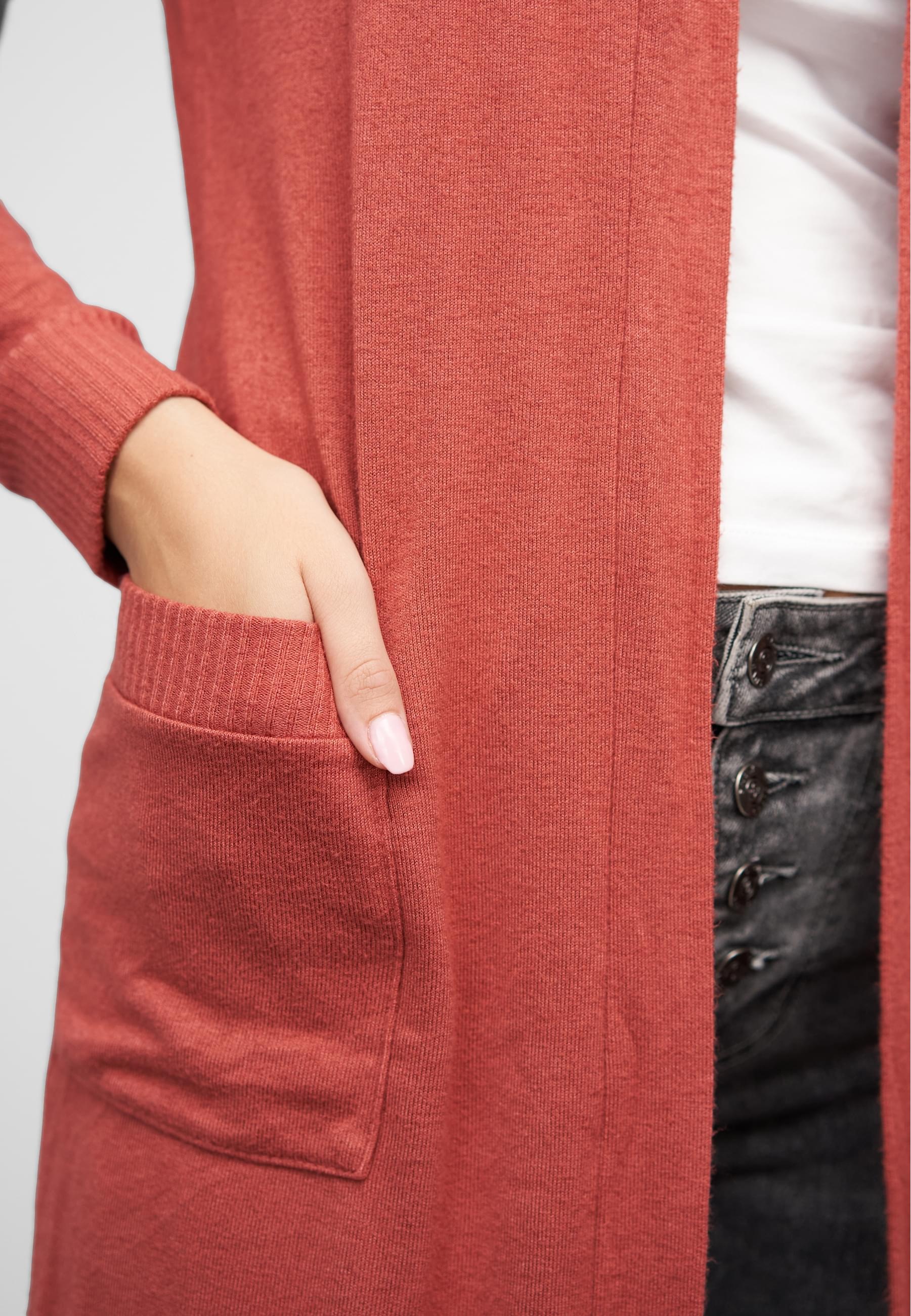 CLOUD 5IVE Strickjacke »CLOUD 5IVE Longform Viskose Cardigan mit 2 seitl. Taschen«