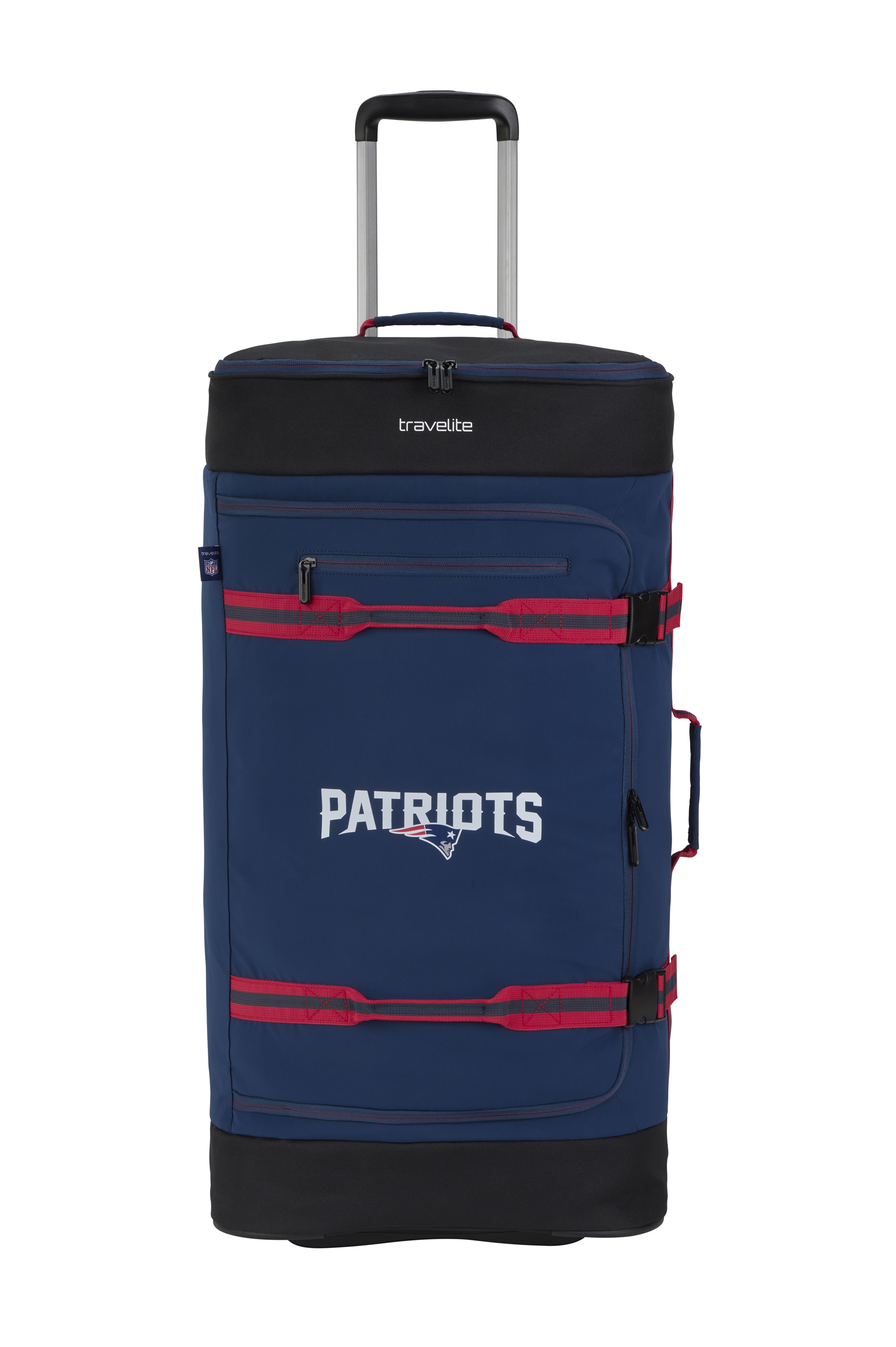 travelite »travelite x NFL Rollenreisetasche« große Öffnung, Schuhfach und Teleskopgestänge – robust und praktisch