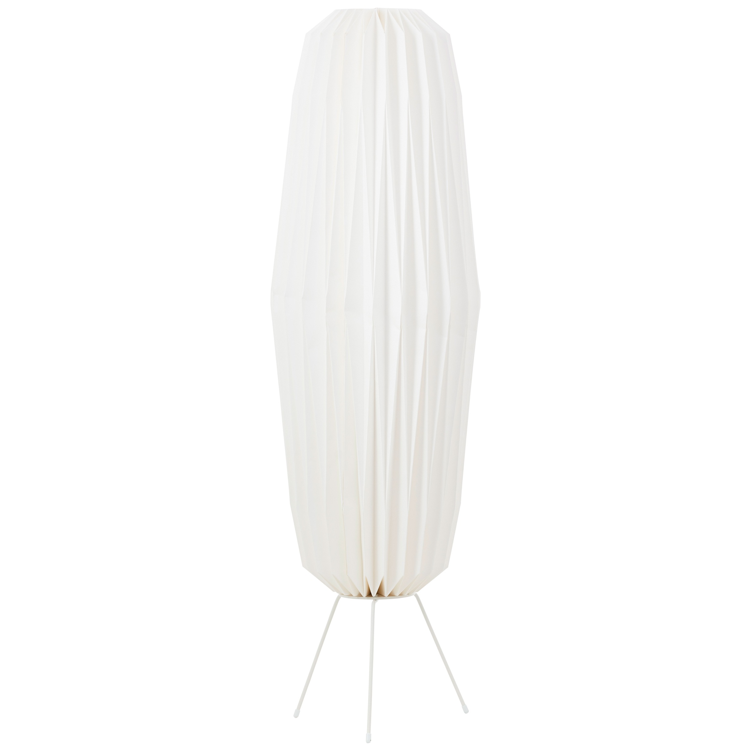 Brilliant Stehlampe »June«, 1 flammig-flammig, 110 cm Höhe, E27, max. 20 W,  Papier/Metall, weiß | BAUR
