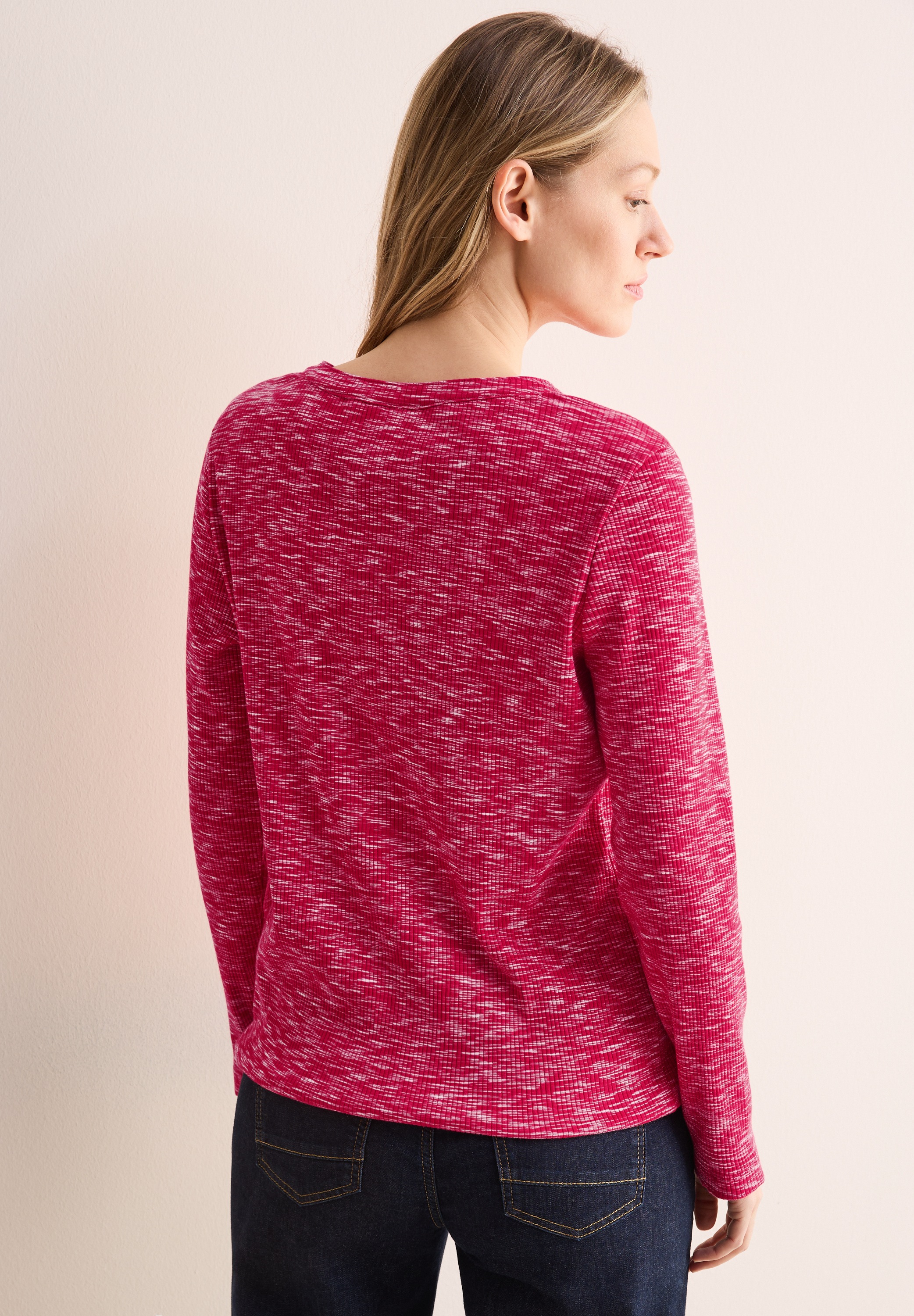 Cecil Langarmshirt, in Melange Optik