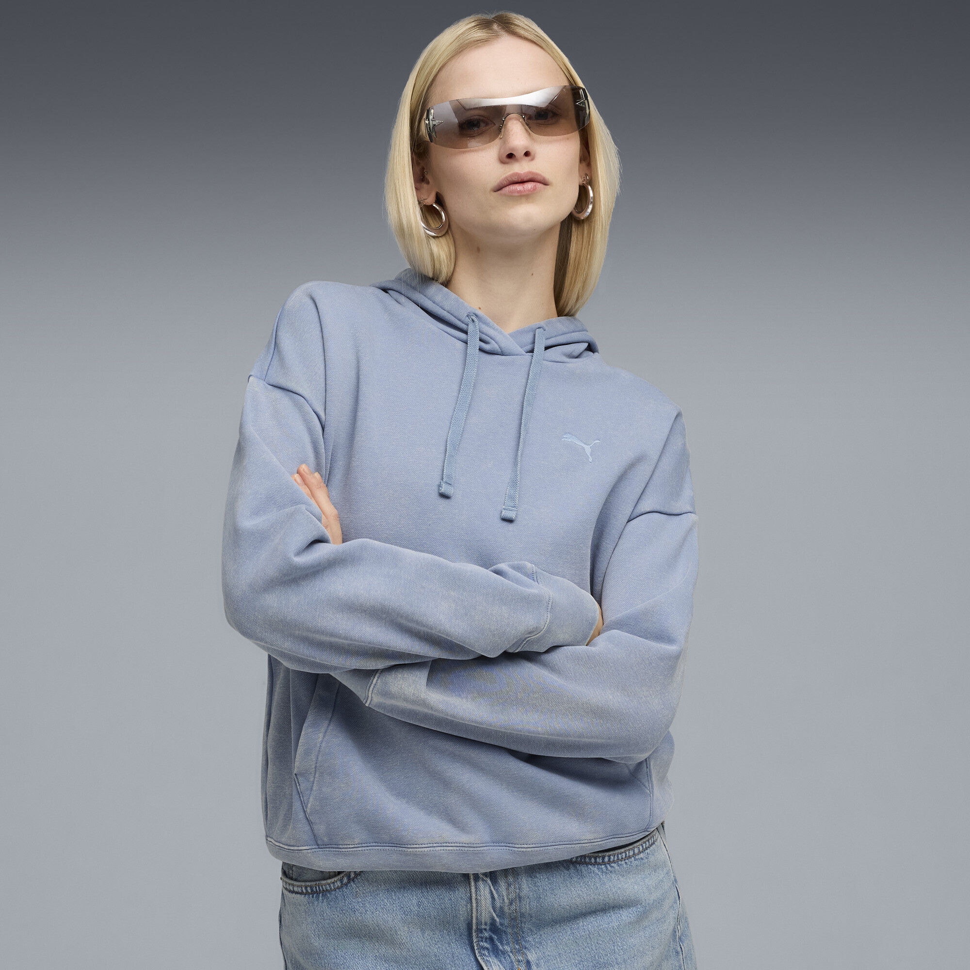 PUMA Hoodie »Essentials Elevated Relaxed Wash Hoodie Damen«