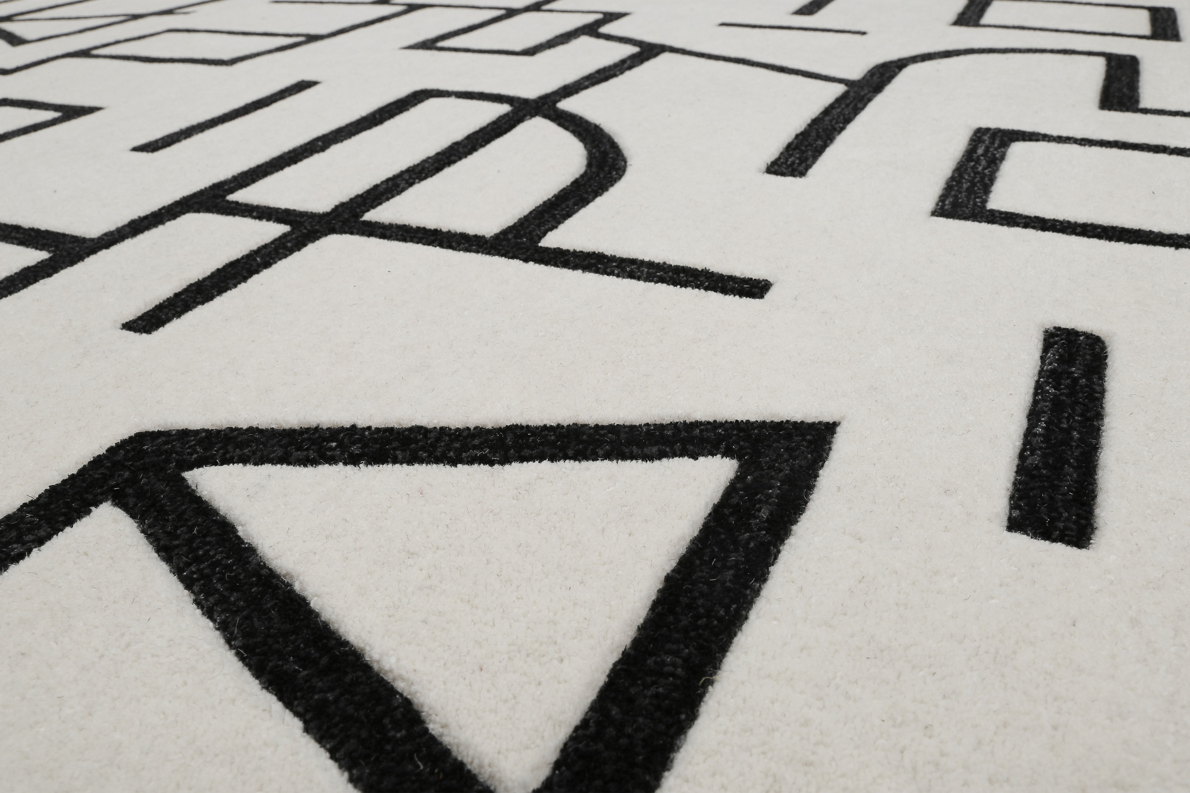 Wecon home Teppich »Beatrice« rechteckig 13 mm Höhe Kurzflorteppich, Schurwolle, Konturenschnitt, handgetuftet, Wohnzimmer