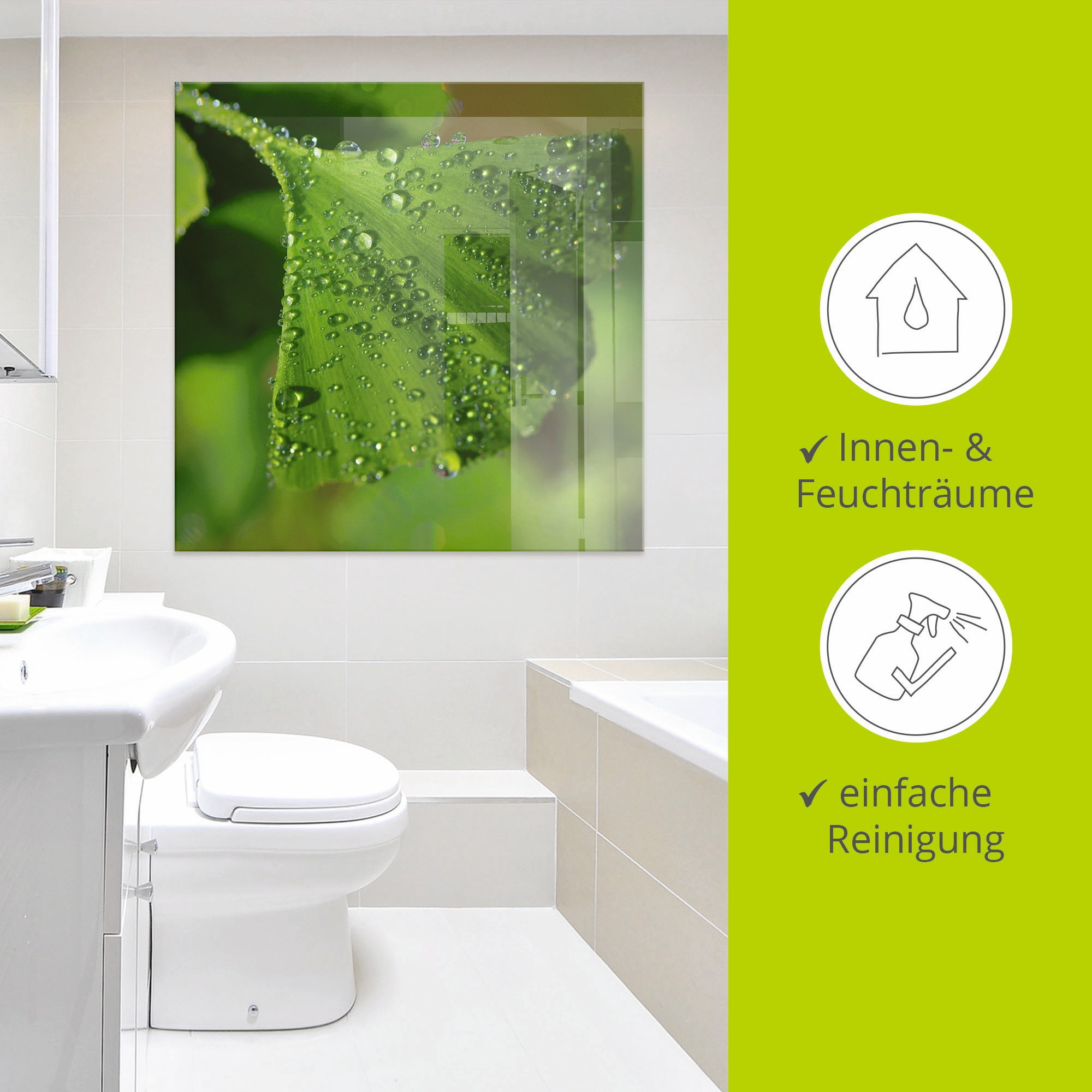 Artland Glasbild »Ginkgo«, Blätter, (1 St.), in verschiedenen Größen