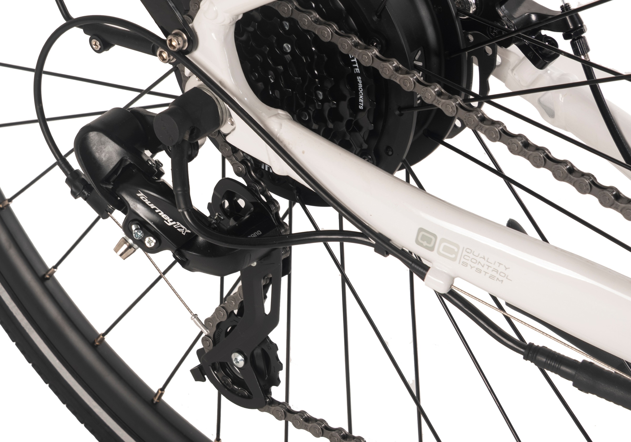 Adore E-Bike »28" Alu Trekking E-Bike ATR-180 Heckmotor 50NM / 15Ah Glacier White«, 24 Gang, Shimano, Tourney, Heckmotor 250 W