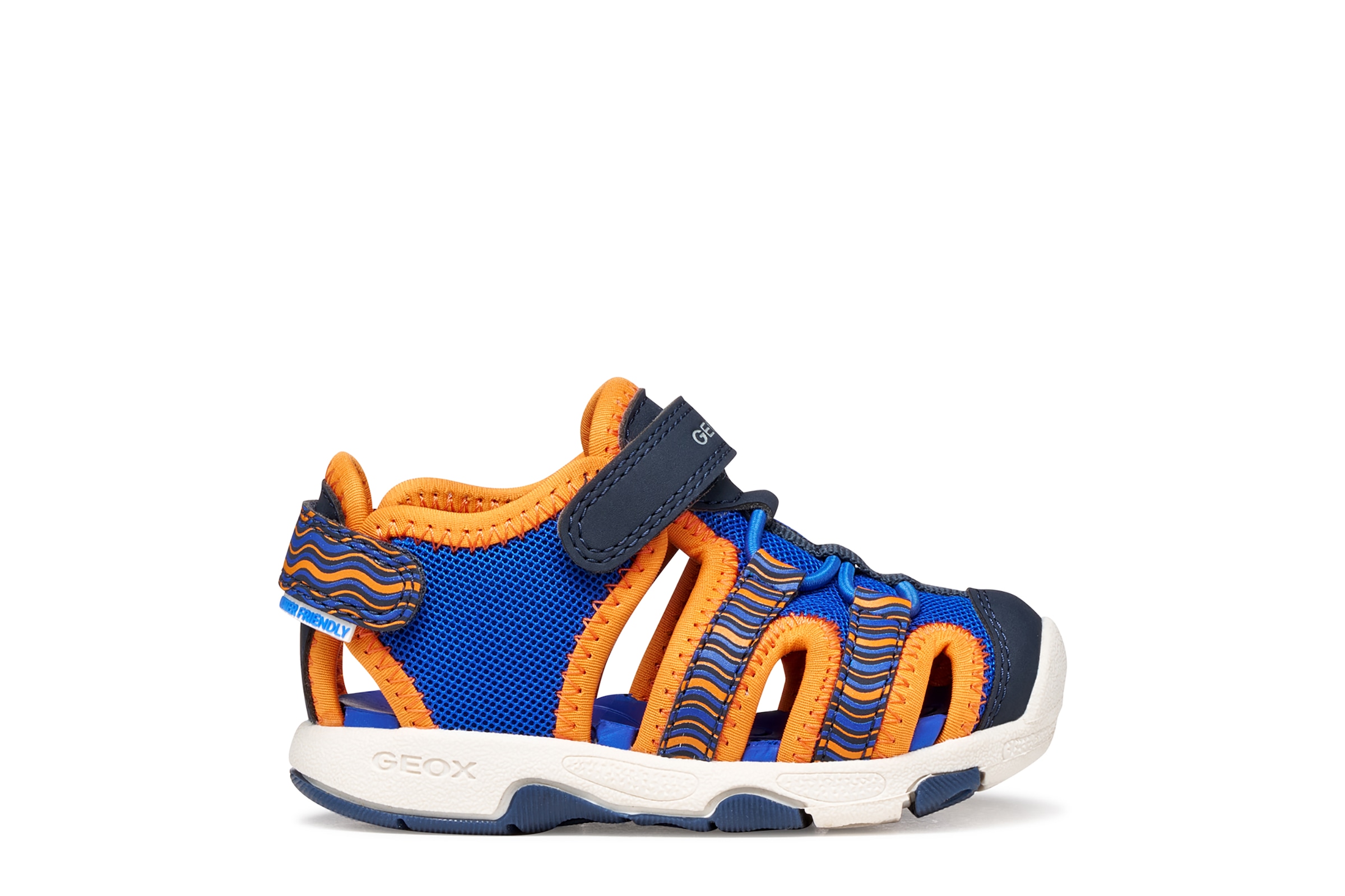 Geox Lauflernschuh »B SANDAL MULTY BOY«  Babyschuh, Klettschuh mit Größenschablone zum Download