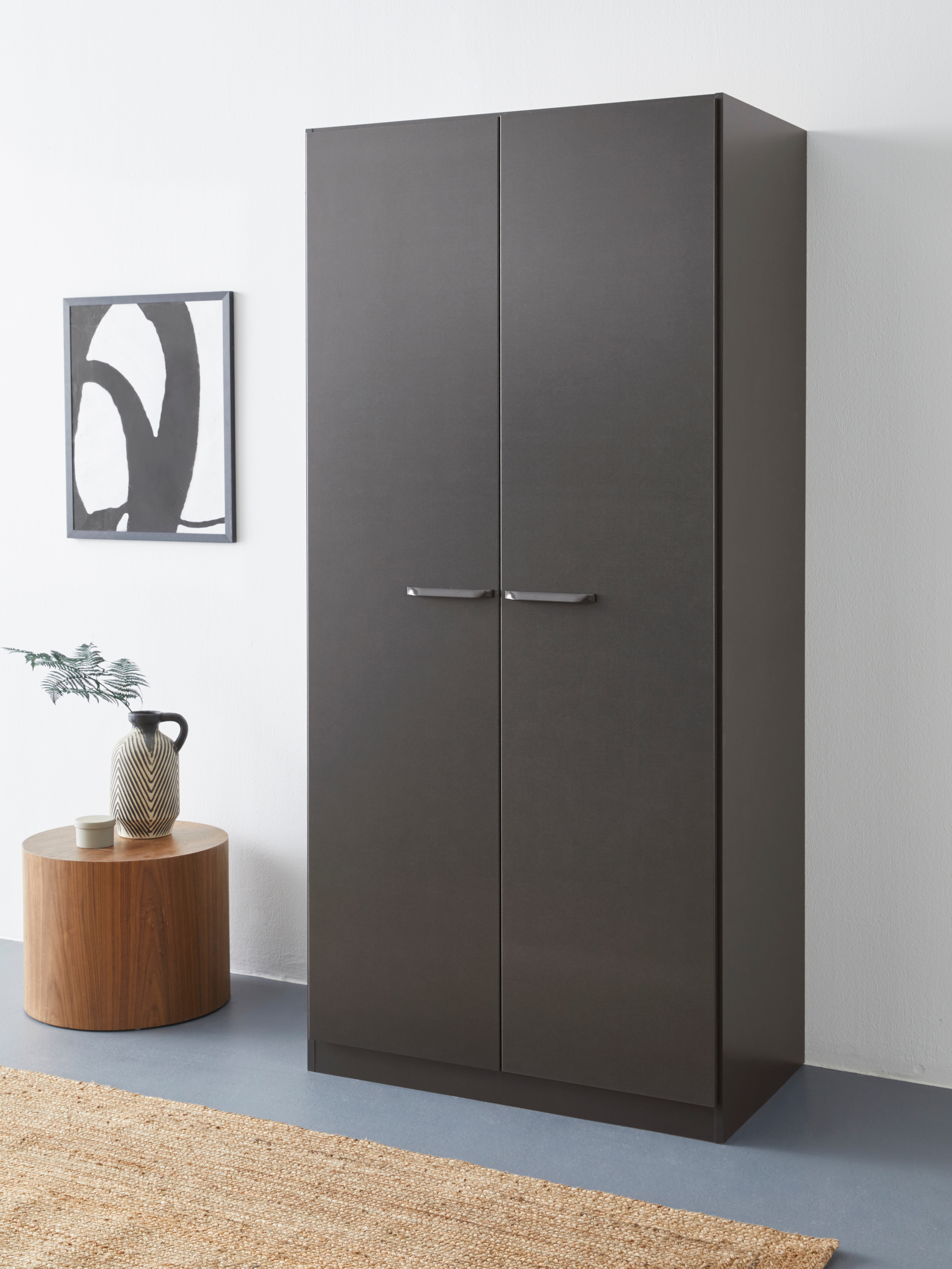 rauch Drehtürenschrank "Kleiderschrank Schrank Garderobe Wäscheschrank VANDOR" in drei Breiten, Höhe 197 cm, Griffe in Graumetallic MADE IN GERMANY