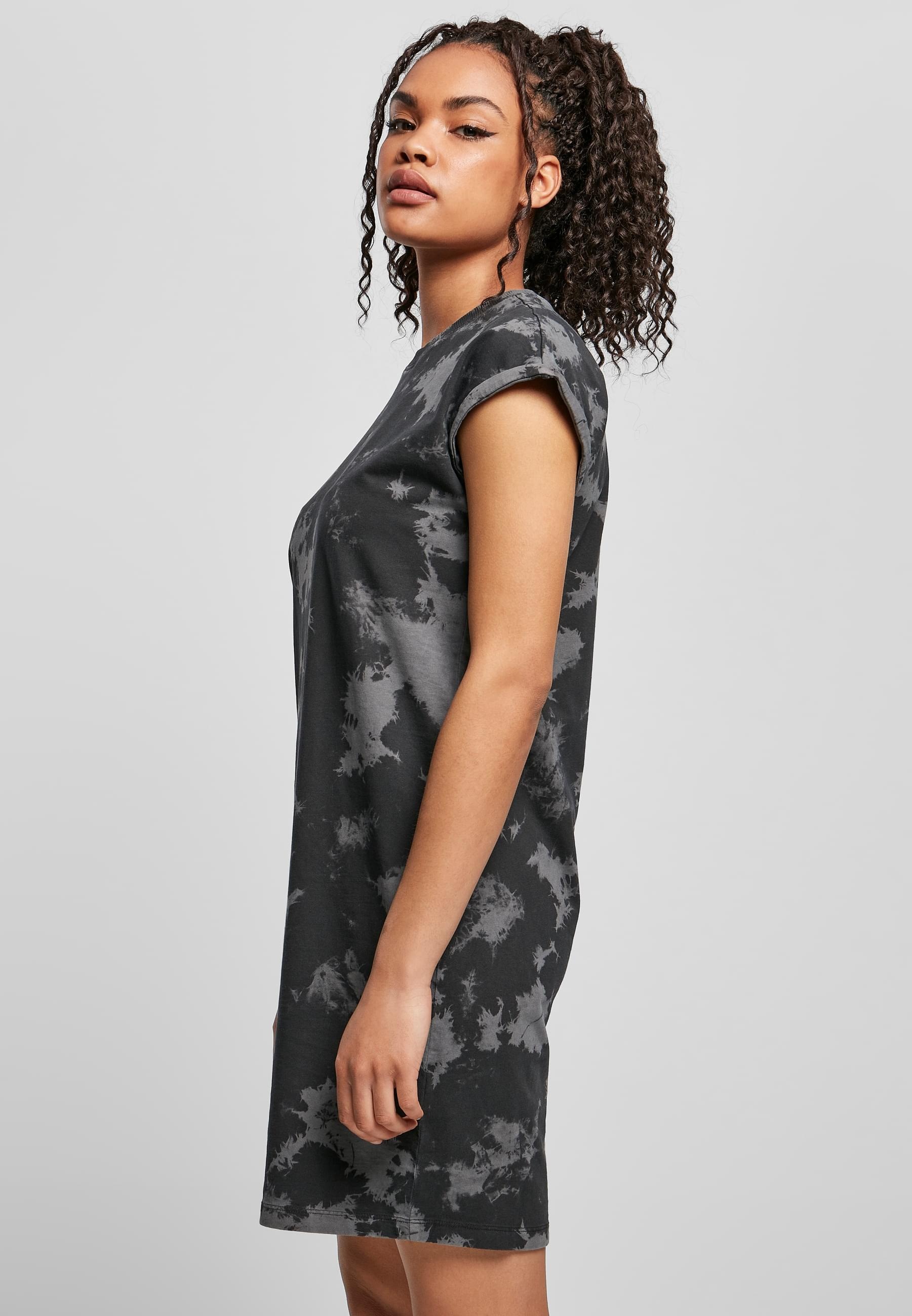 URBAN CLASSICS Shirtkleid »Urban Classics Damen Ladies Bleached Dress« 1 Stk. tlg.