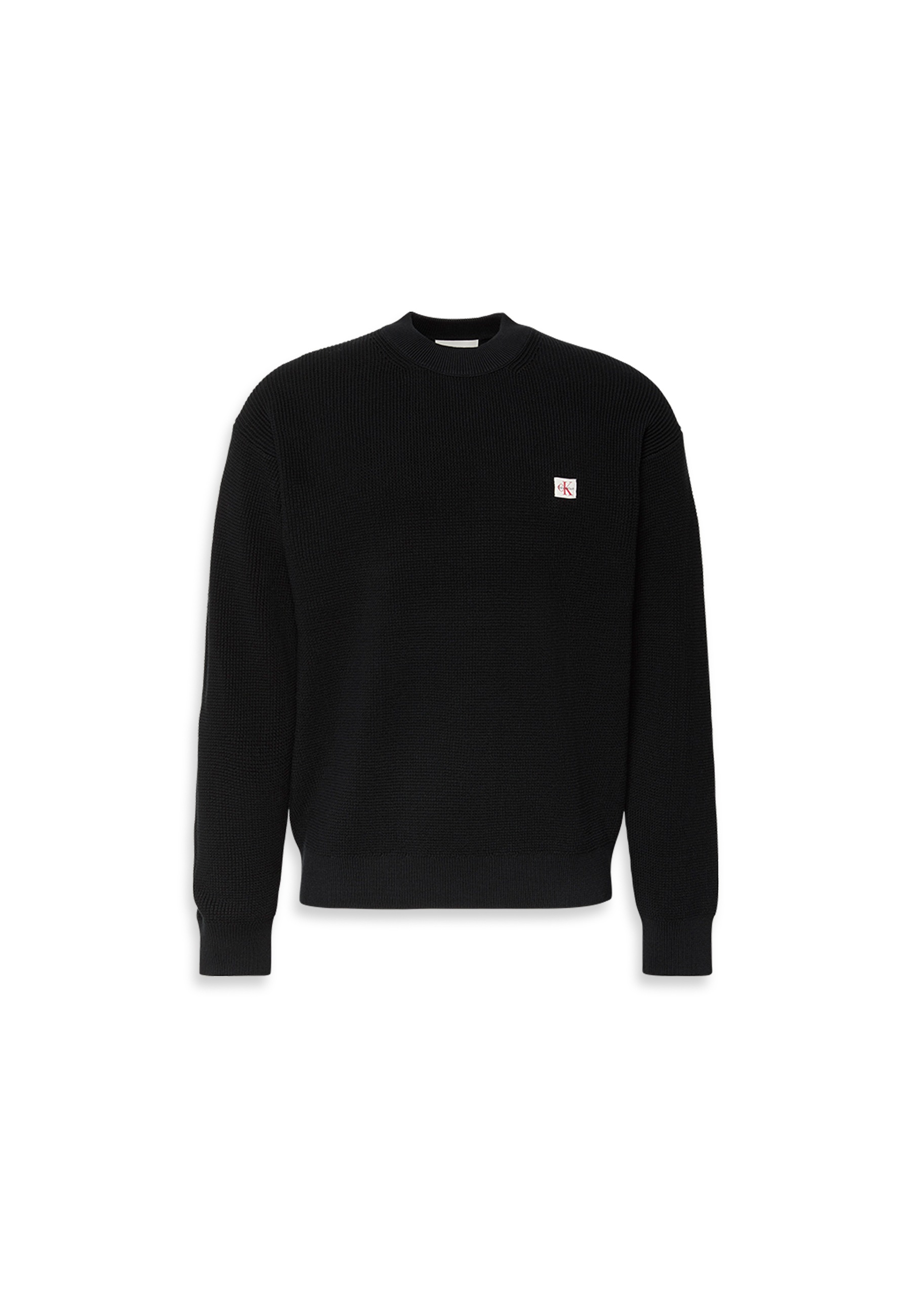 Calvin Klein Jeans Rundhalspullover "LS EZ COTTON WAFFLE CRWNK SWTR 9", Run günstig online kaufen