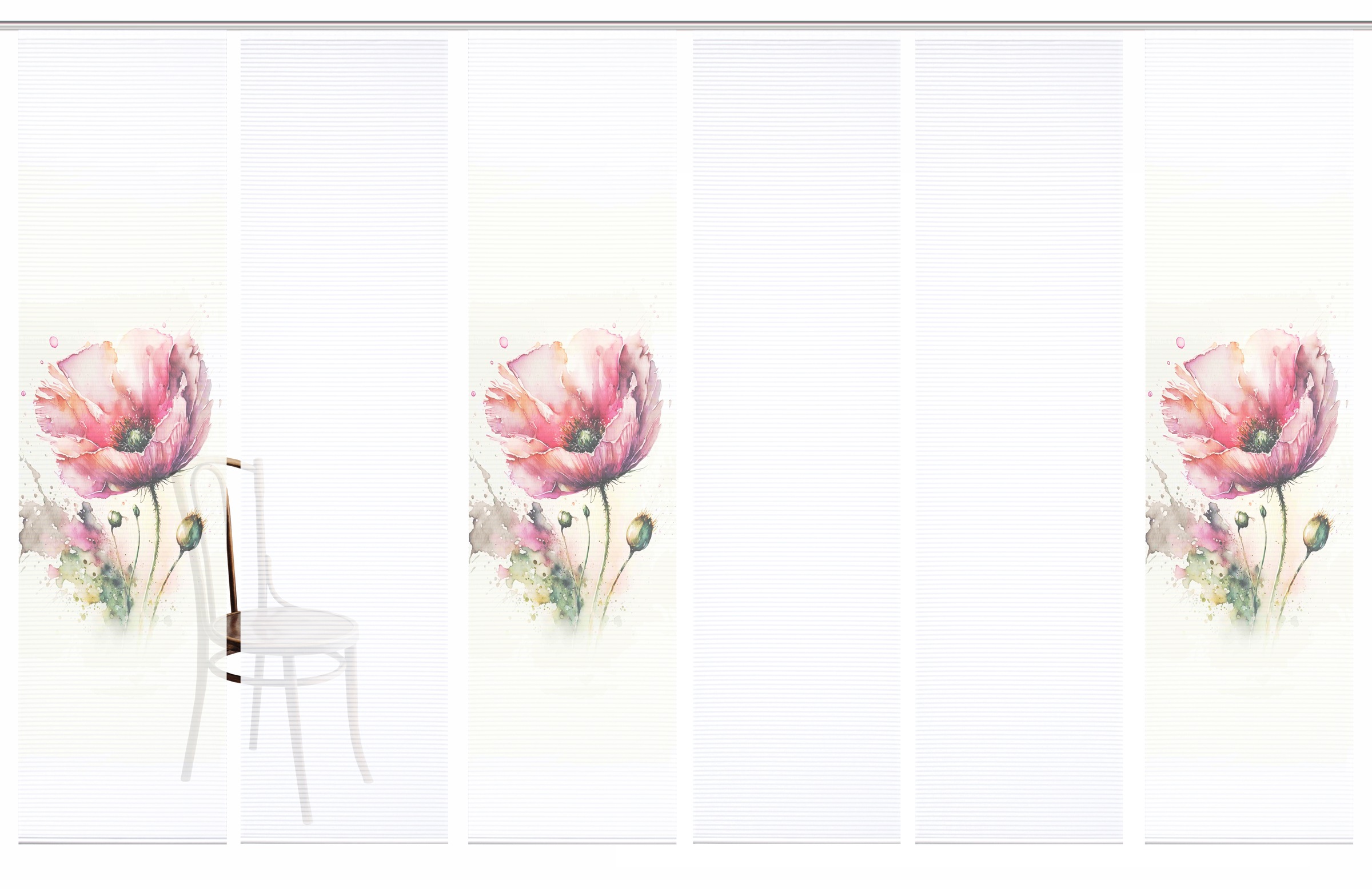 HOME in green Schiebegardine "MELIORA" Paneelwagen 6 Stk. tlg. Bambusoptik, günstig online kaufen