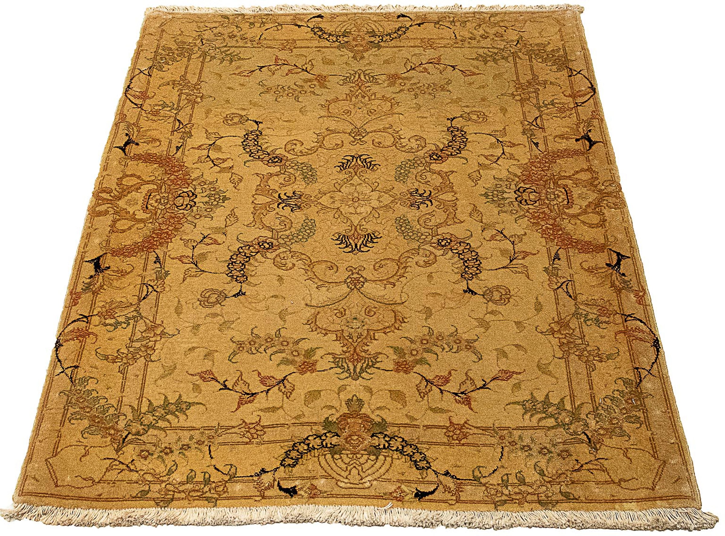 morgenland Orientteppich "Perser - Täbriz - Royal - 116 x 83 cm - braun", rechteckig, 7 mm Höhe, Wohnzimmer, Handgeknüpf