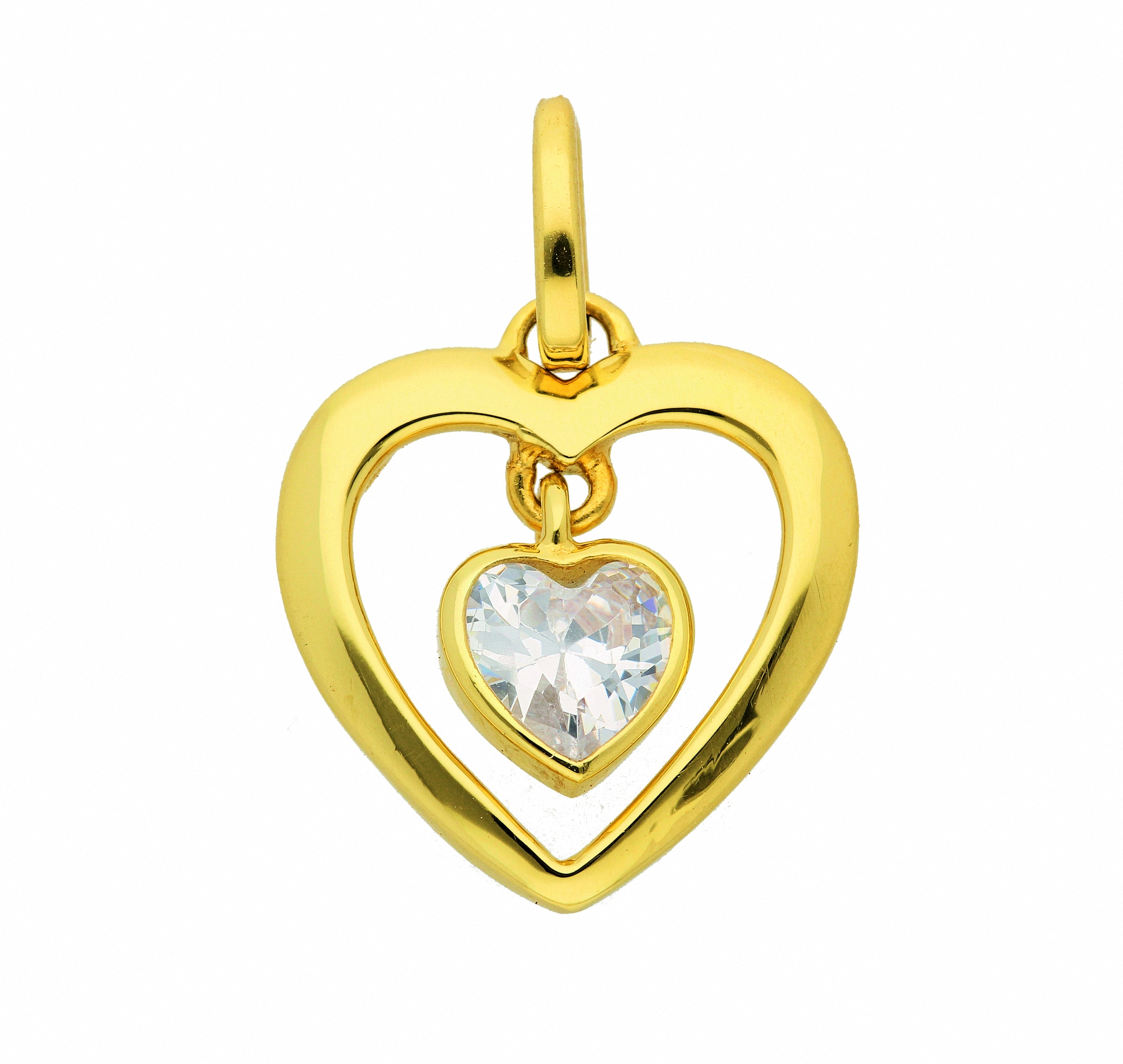 Adelia´s Kettenanhänger »Damen Goldschmuck 333 Gold Anhänger Herz mit  Zirkonia«, 333 Gold Goldschmuck für Damen online bestellen | BAUR